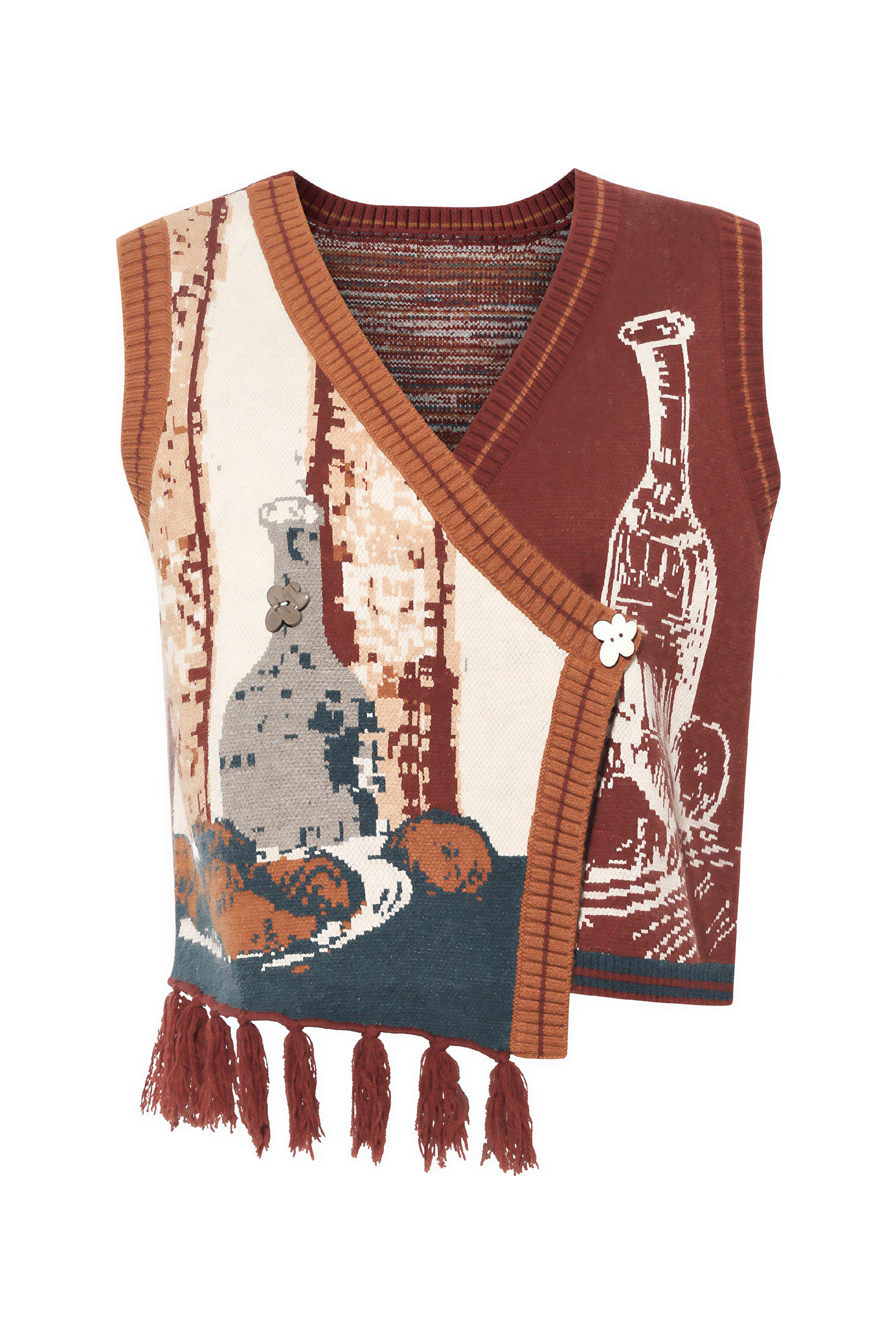 Van Gogh-Inspired Knit Sweater Vest