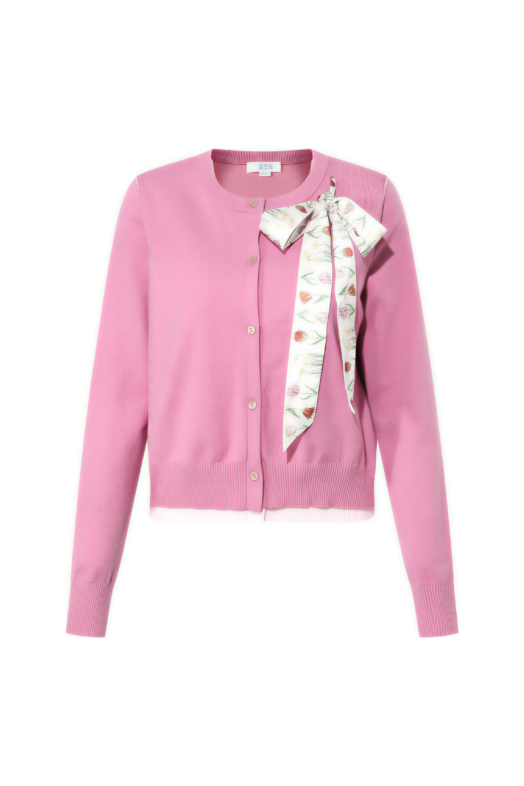 Van Gogh-Inspired Layered-Look Knit Cardigan Top