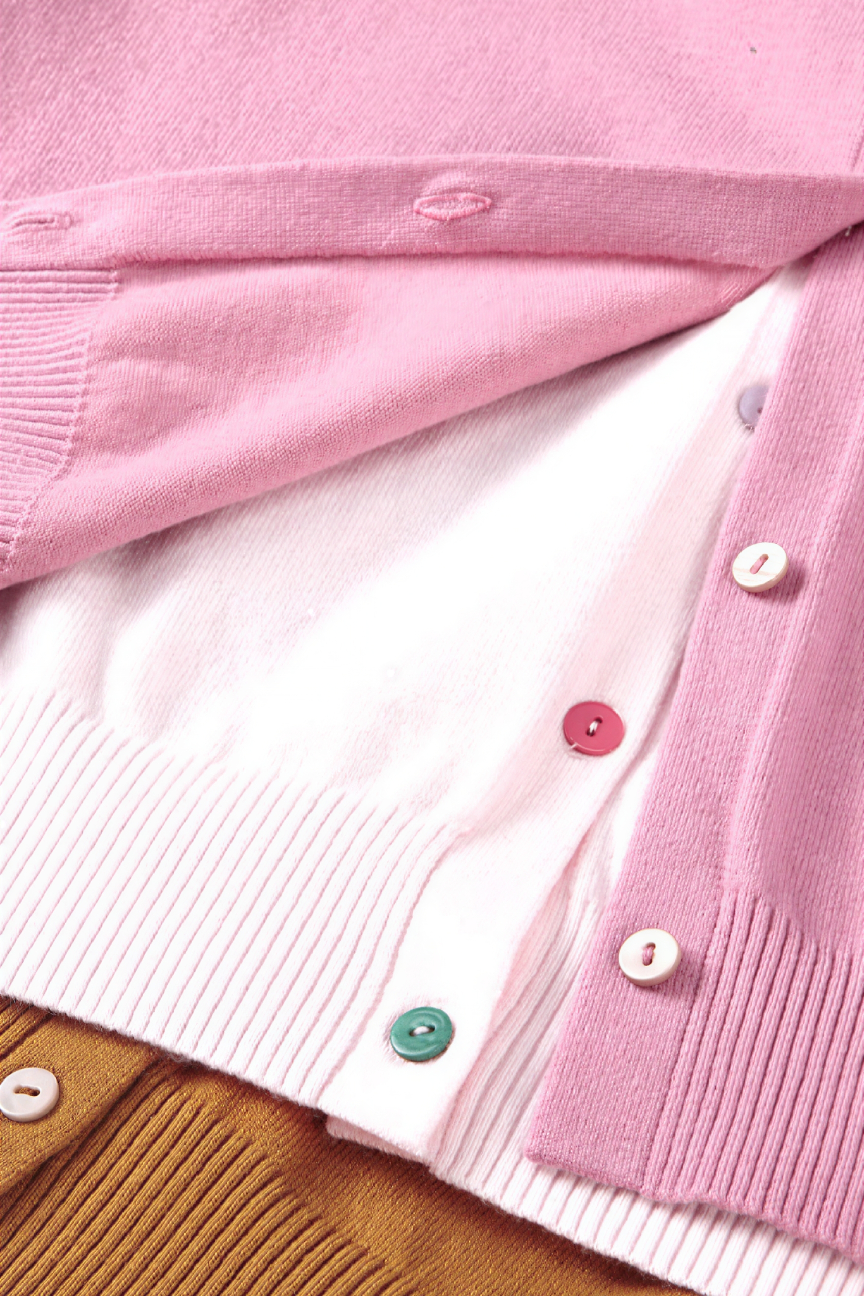 Van Gogh-Inspired Layered-Look Knit Cardigan Top