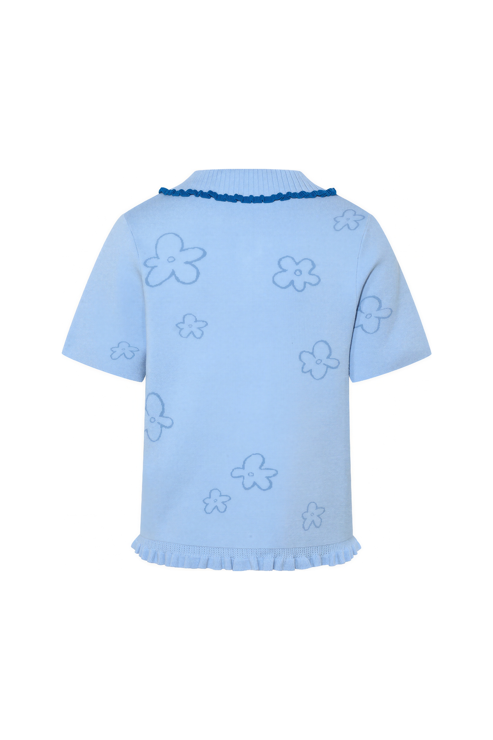 Collared Knit Short-Sleeve Polo | LYONSENS Women's Fashion