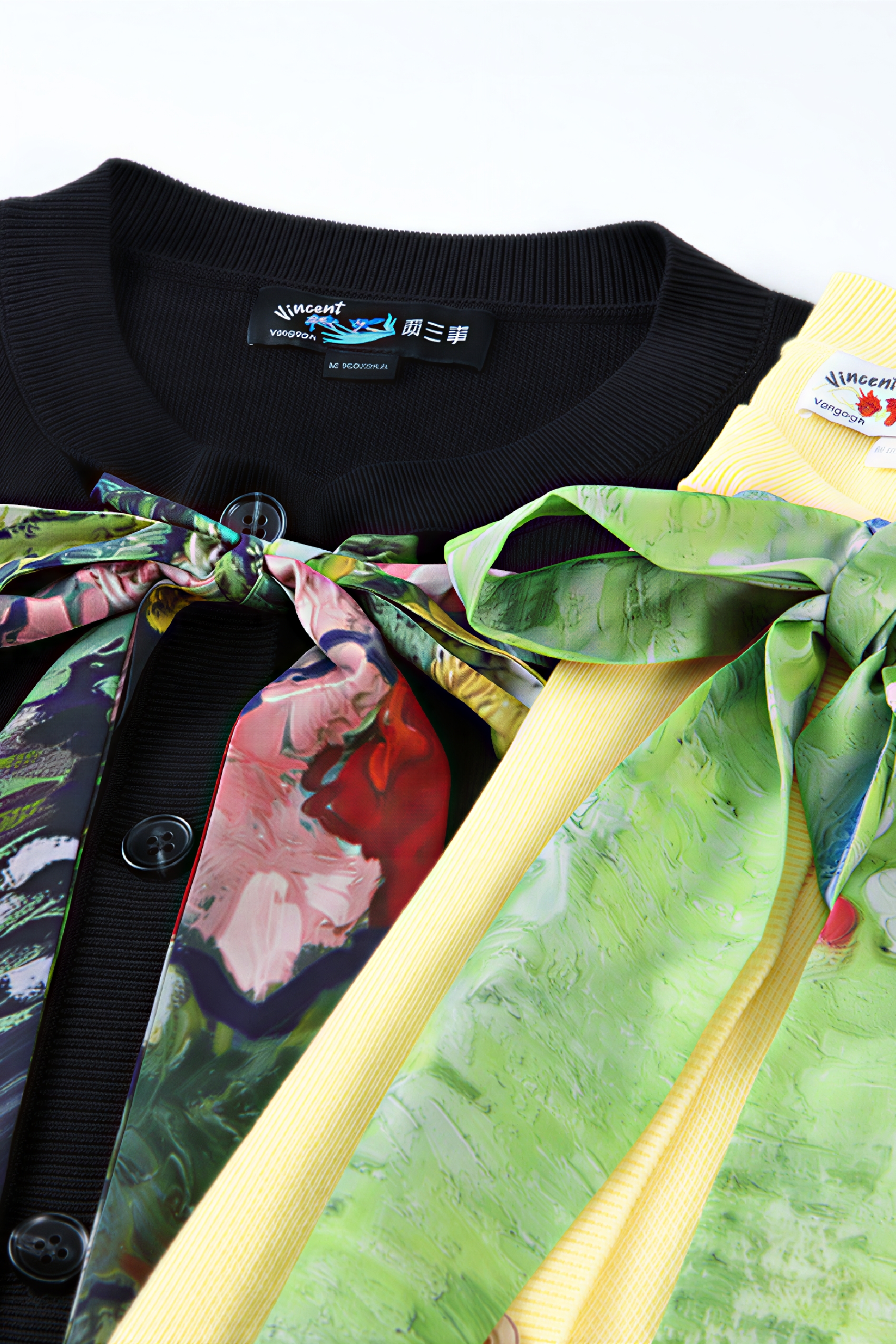 Yellow Designer Cropped Knit Cardigan