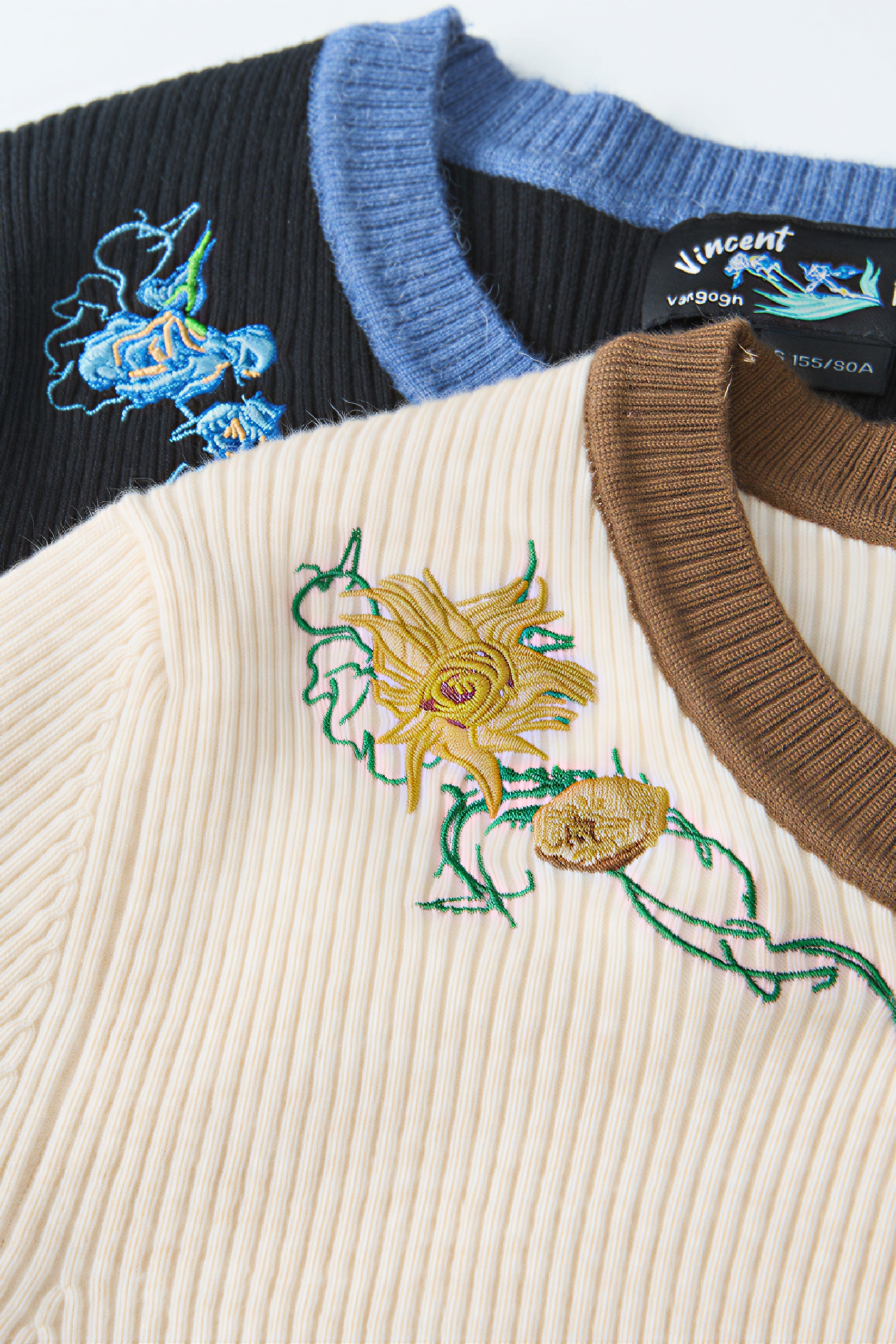 Embroidered knit base layer shirt