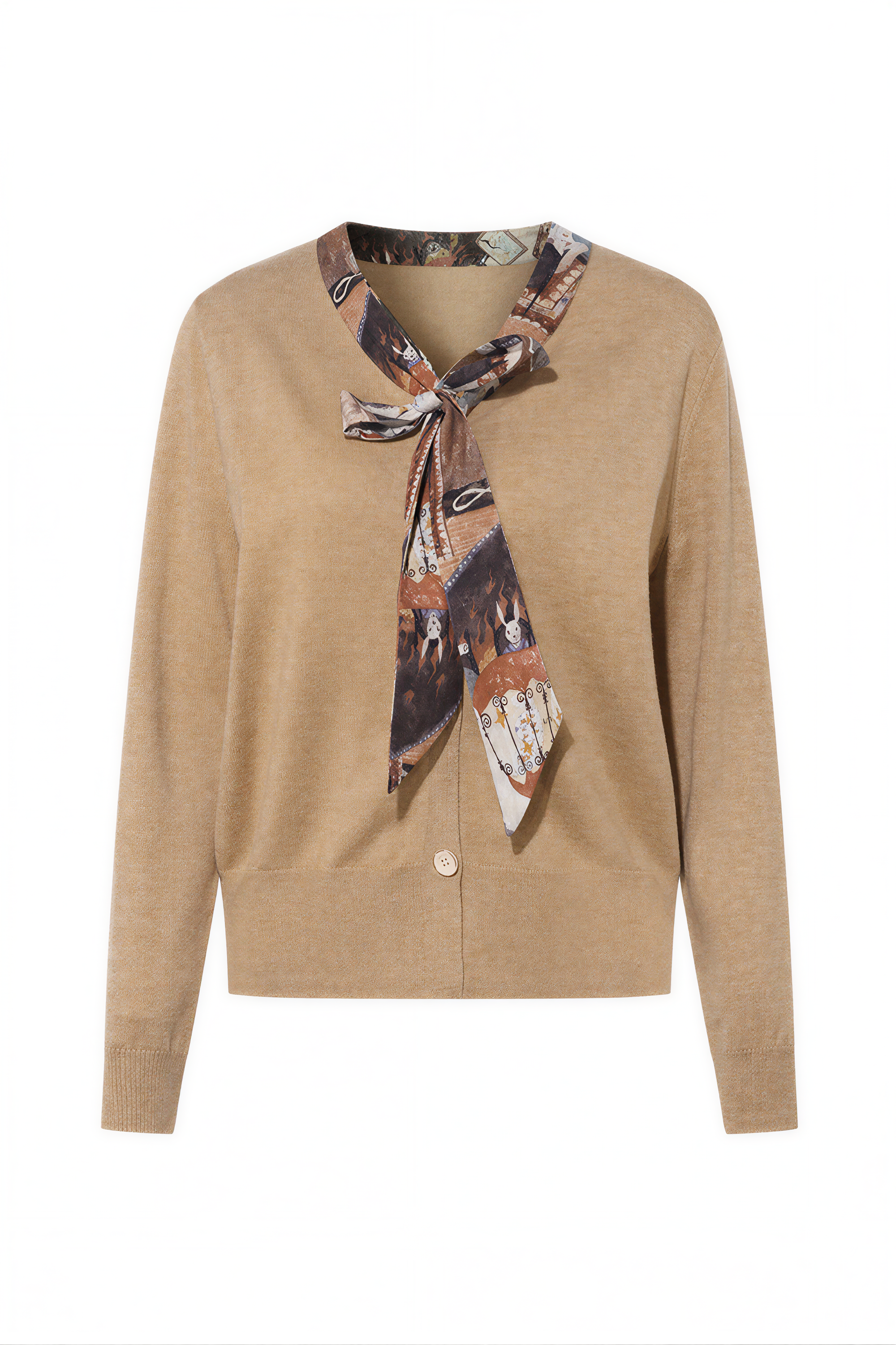 French-style knitted cardigan sweater