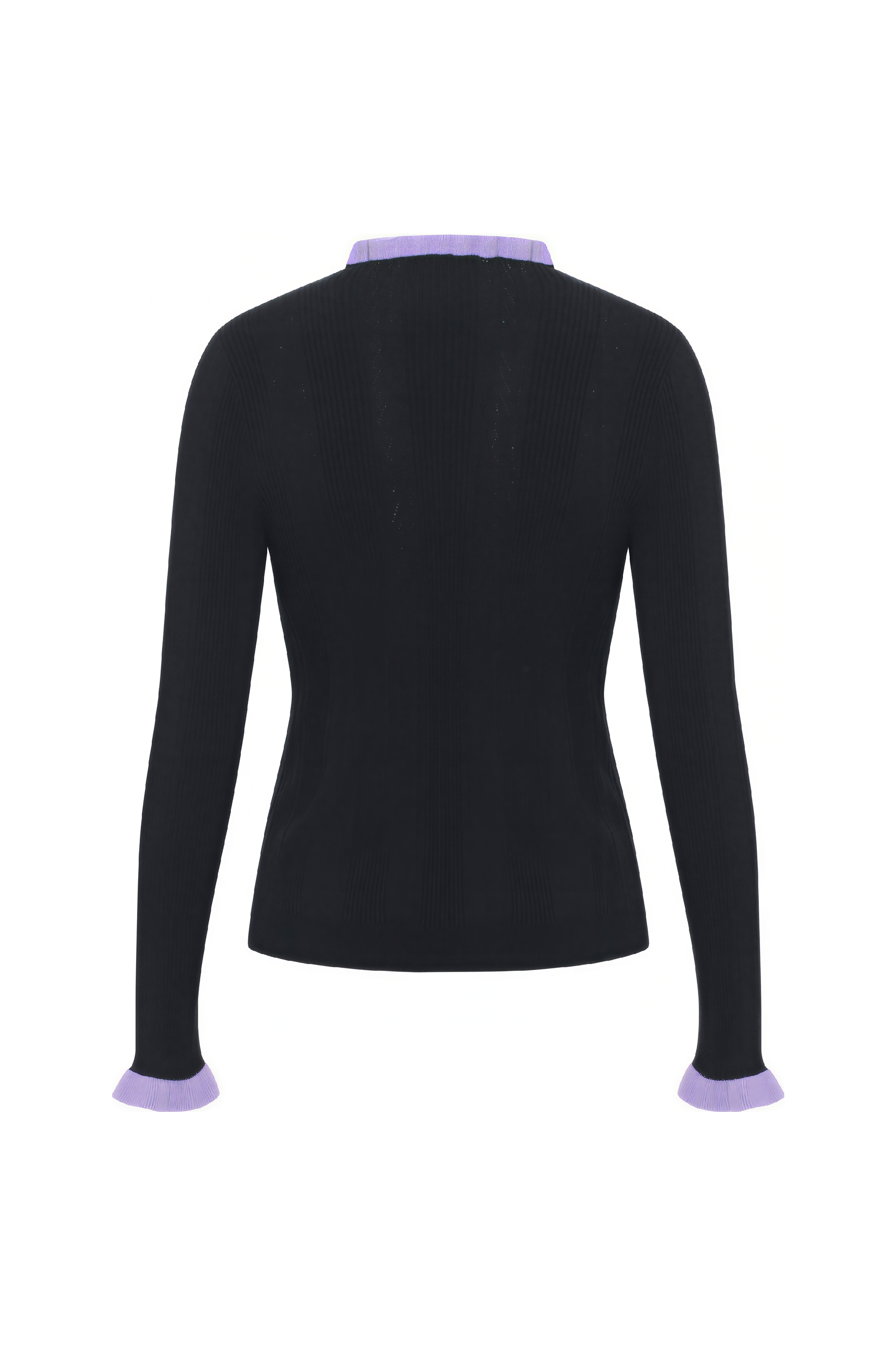 Semi-high neck knitted base layer top