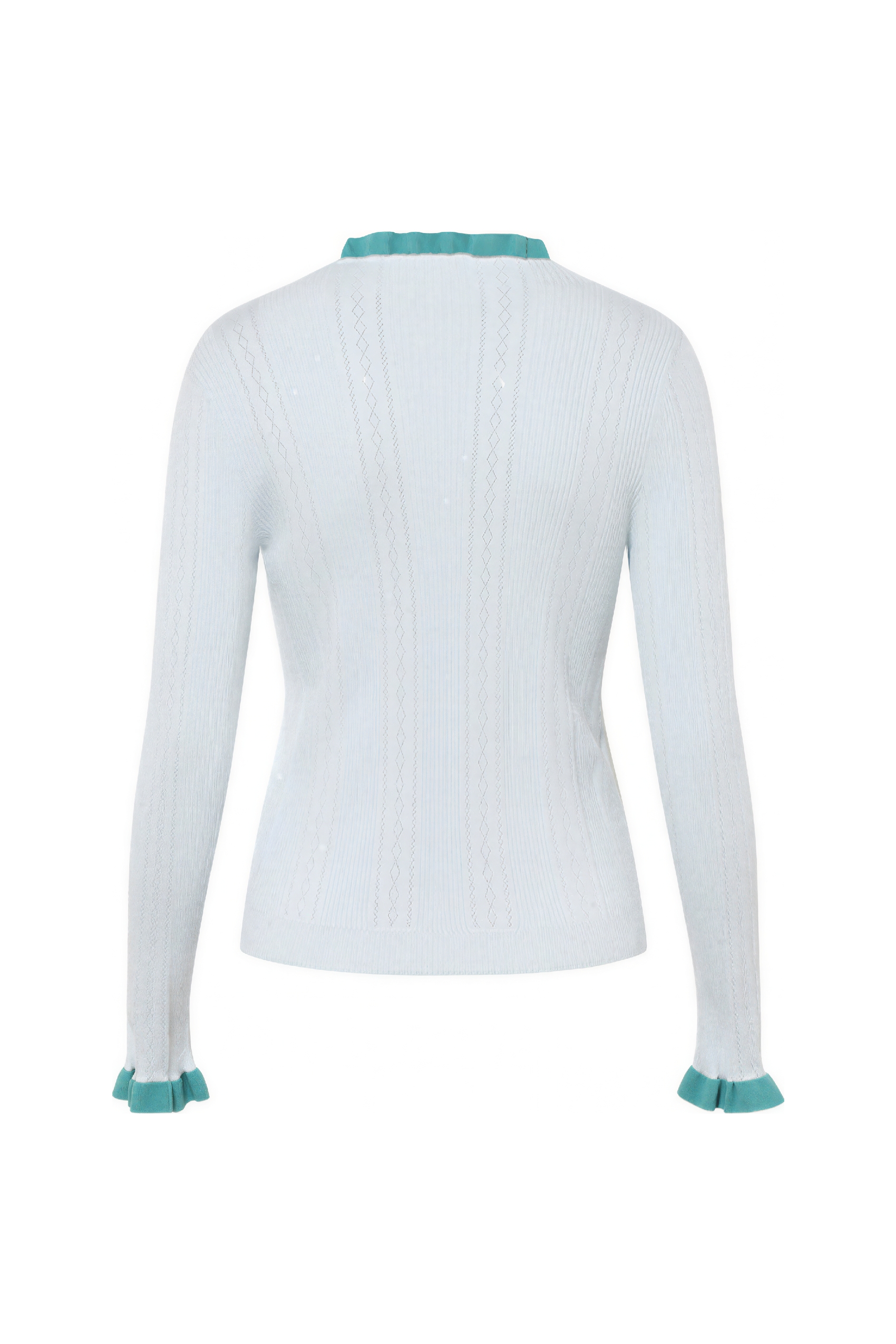 Semi-high neck knitted base layer top