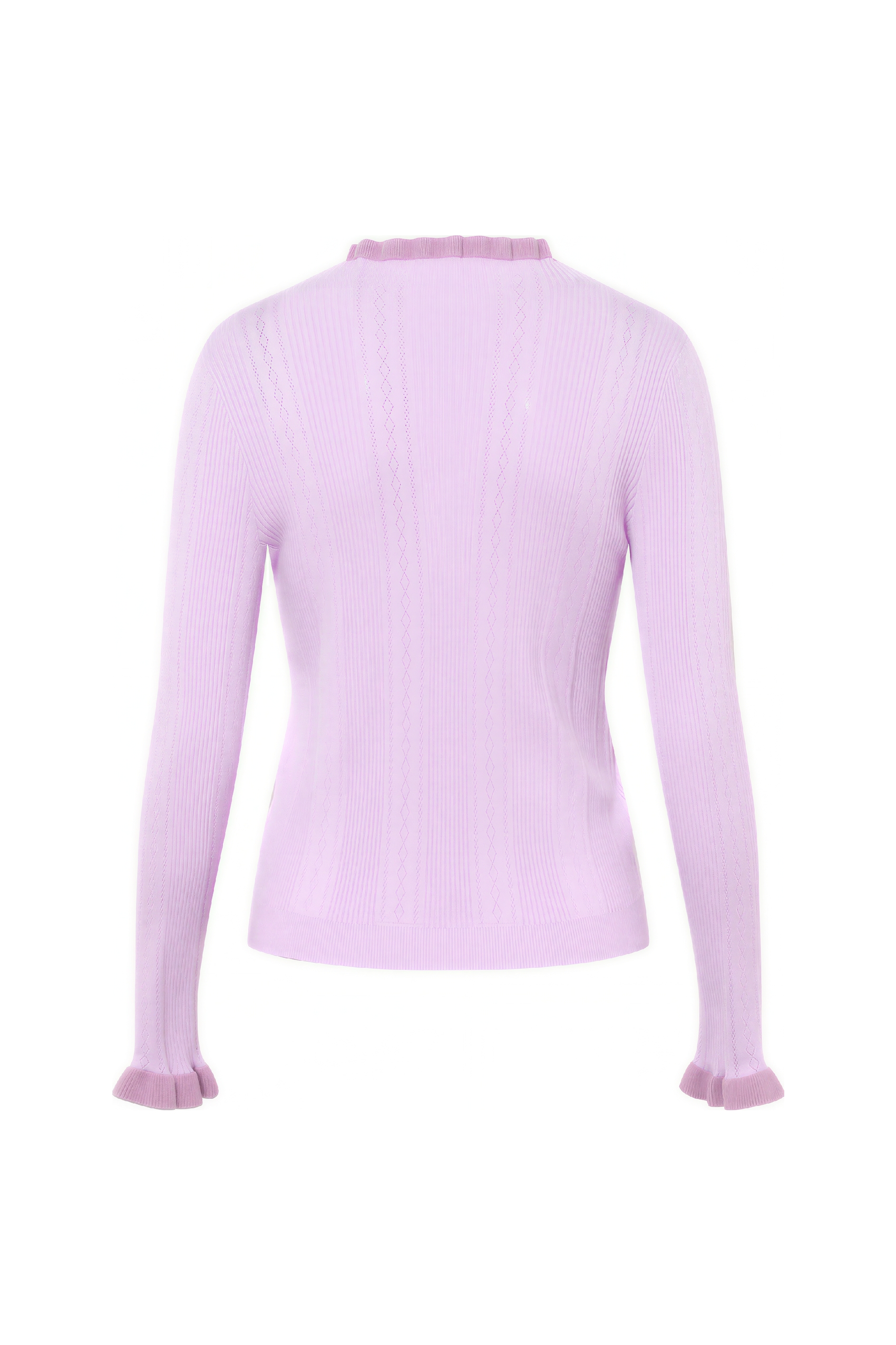 Semi-high neck knitted base layer top