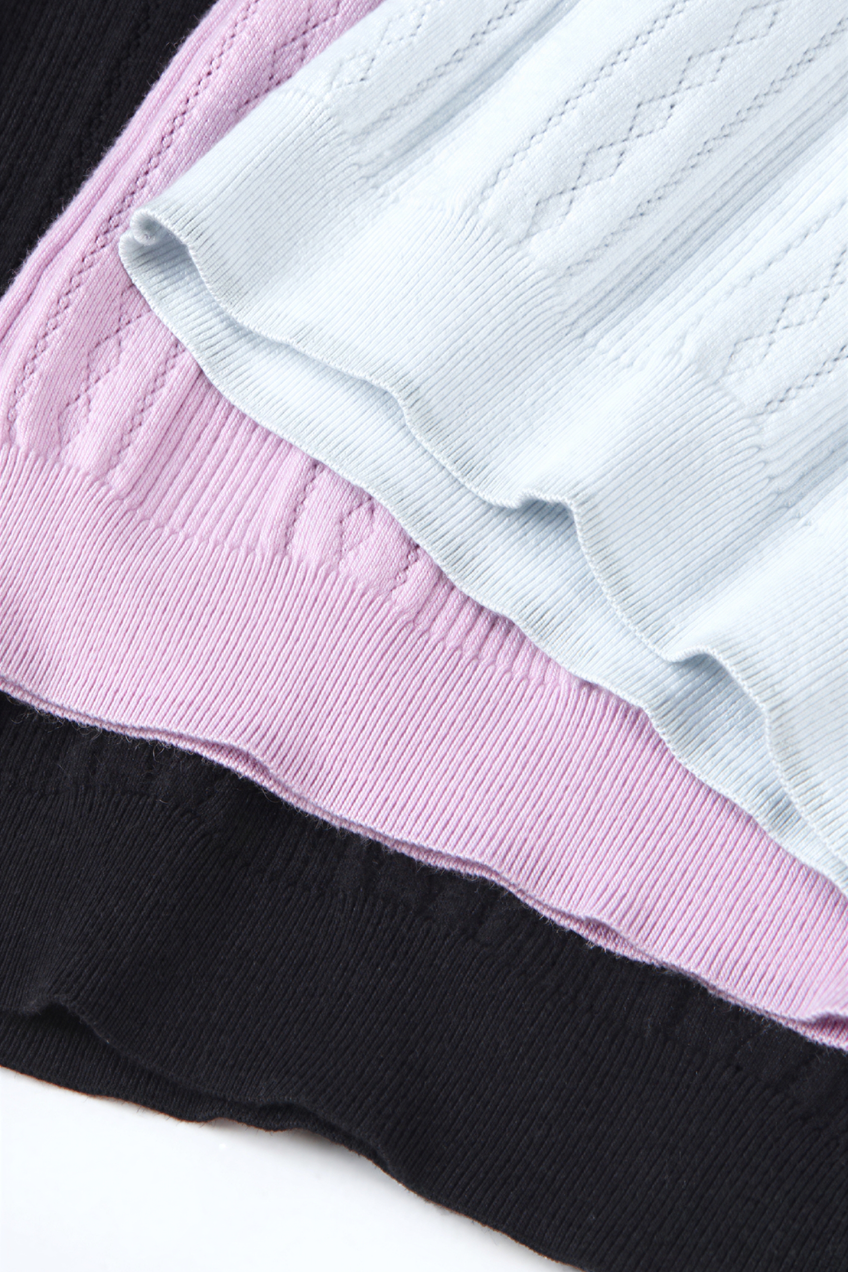 Semi-high neck knitted base layer top