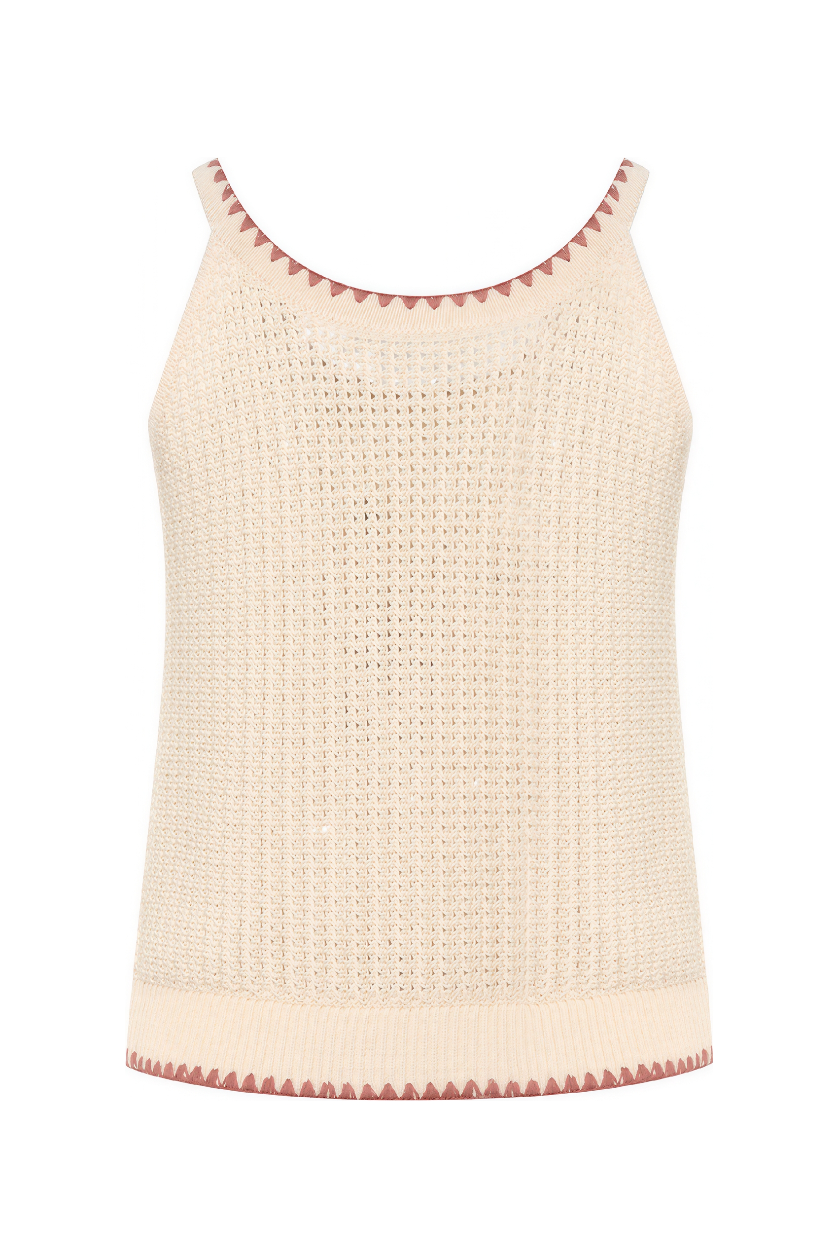 Vintage Openwork Crochet Knit Cami
