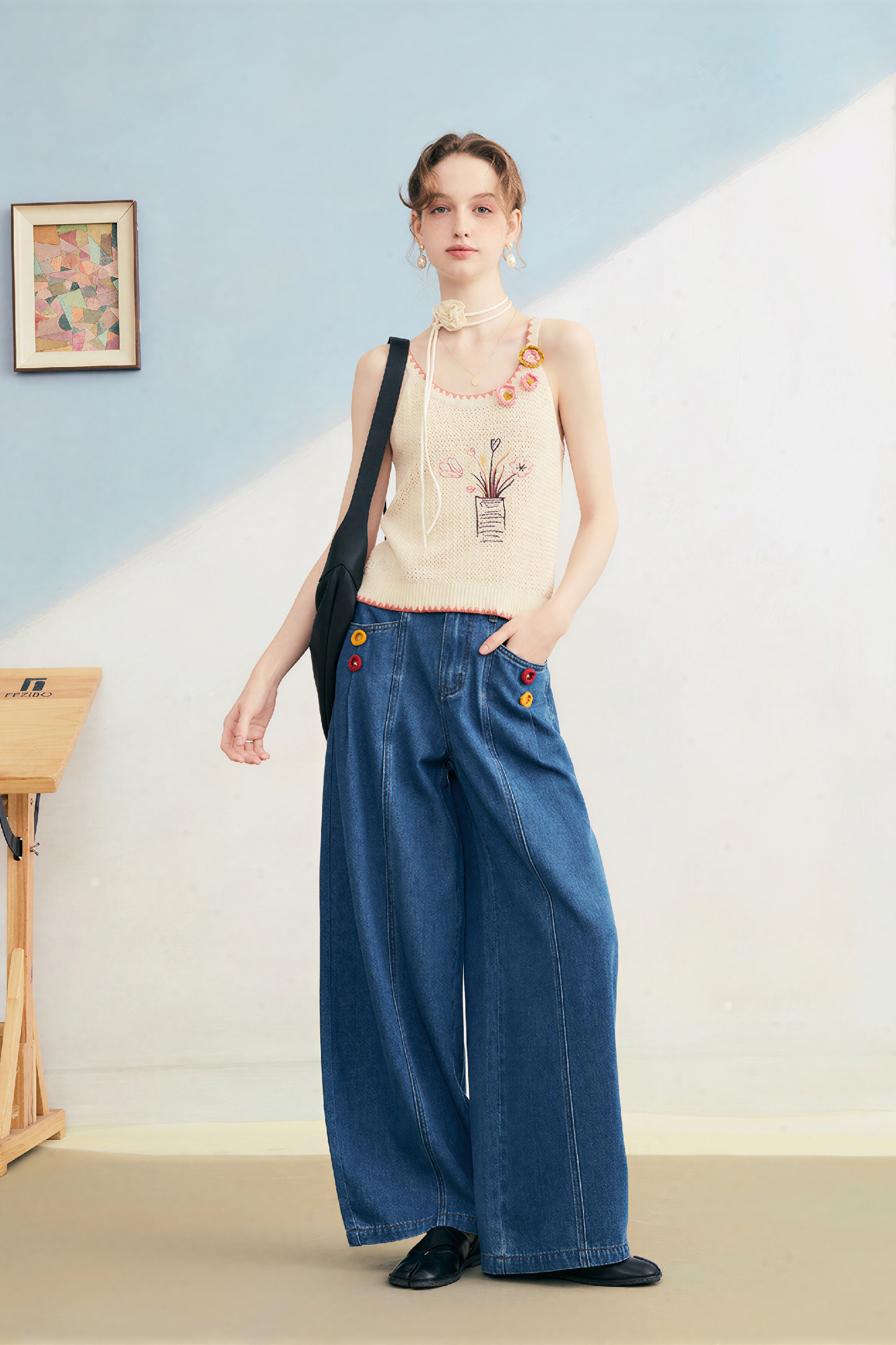 Vintage Openwork Crochet Knit Cami