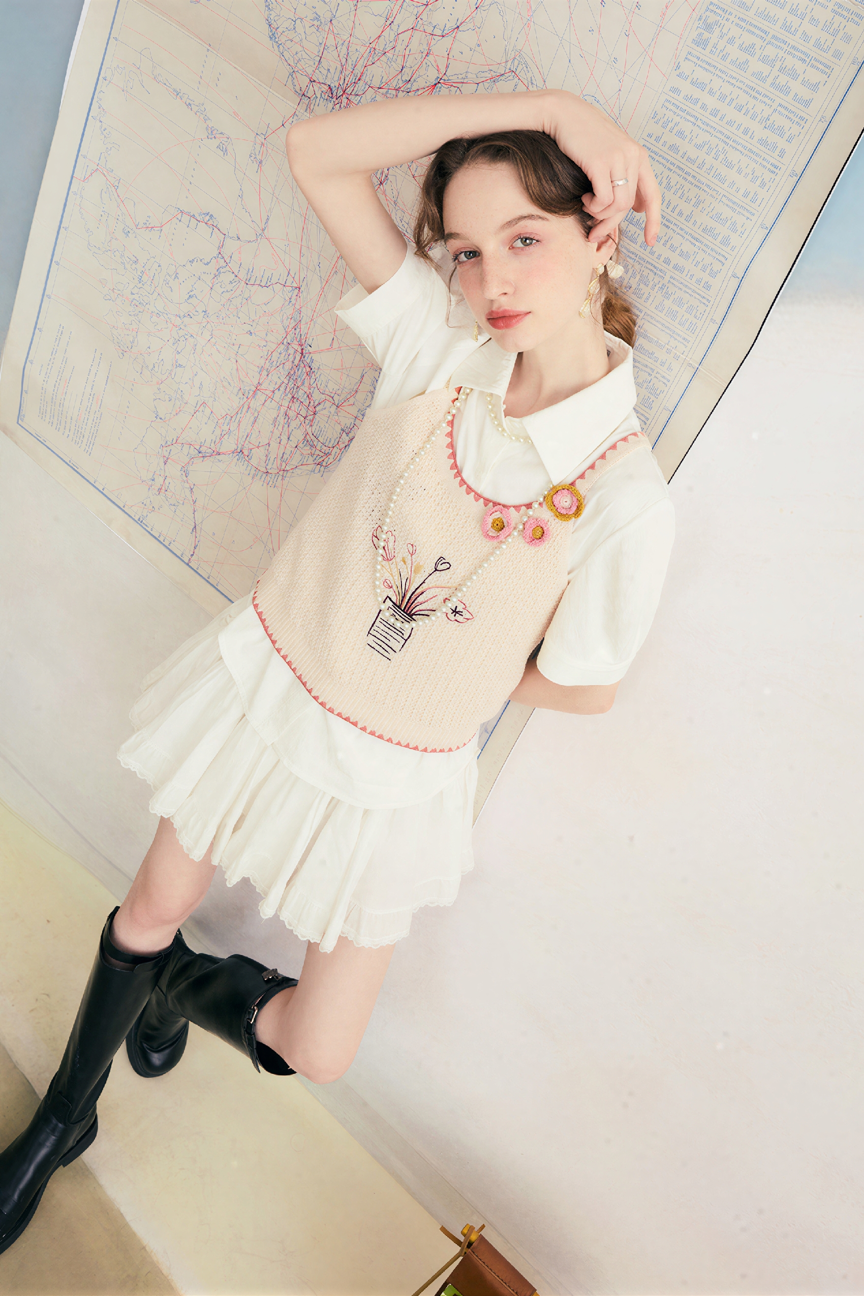 Vintage Openwork Crochet Knit Cami