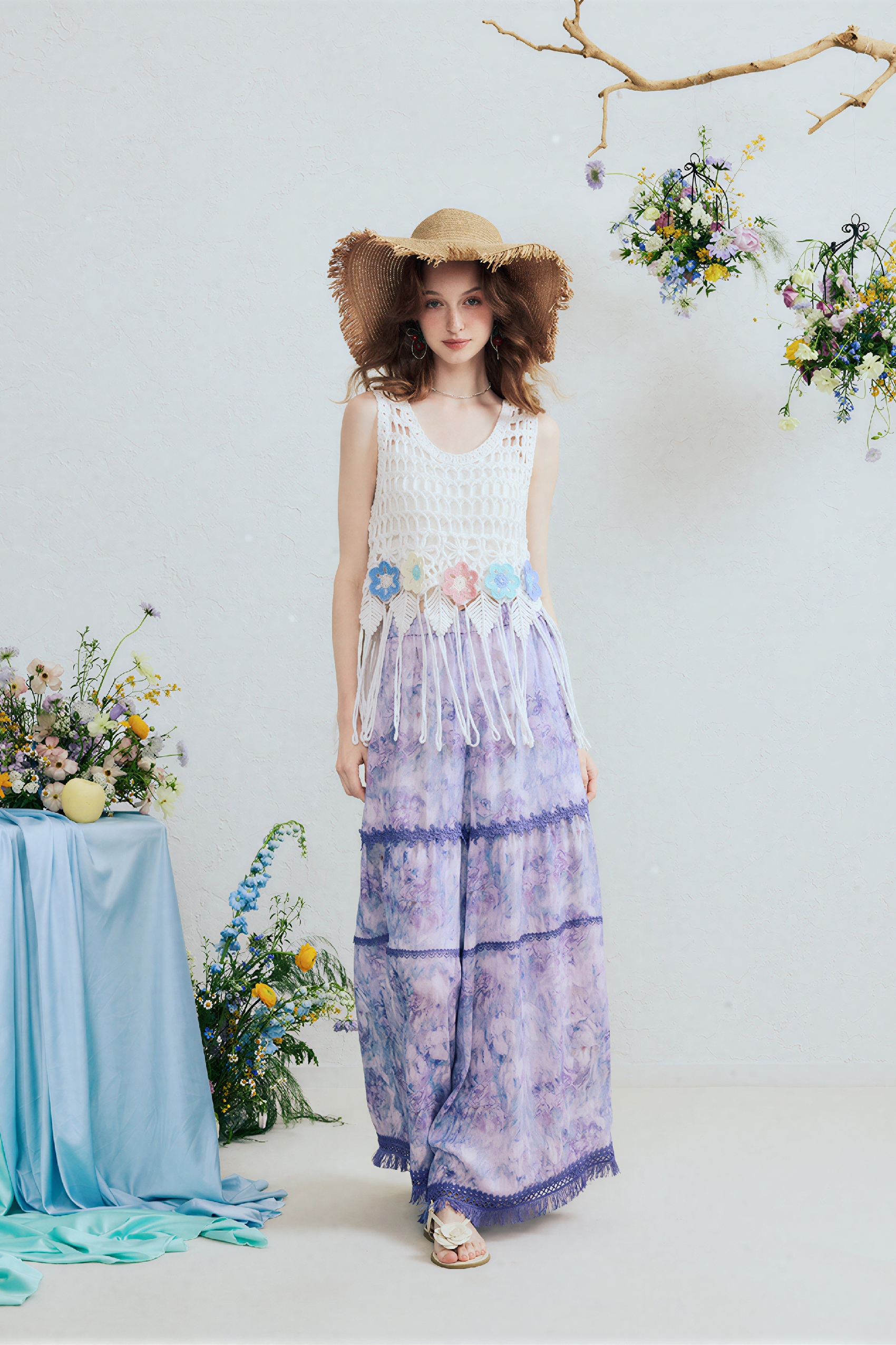 Emerging Artists Series Cutout Sleeveless Top