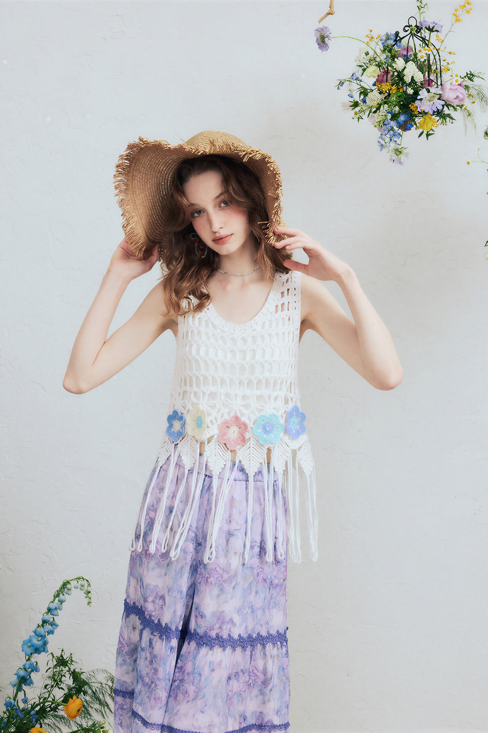 Emerging Artists Series Cutout Sleeveless Top