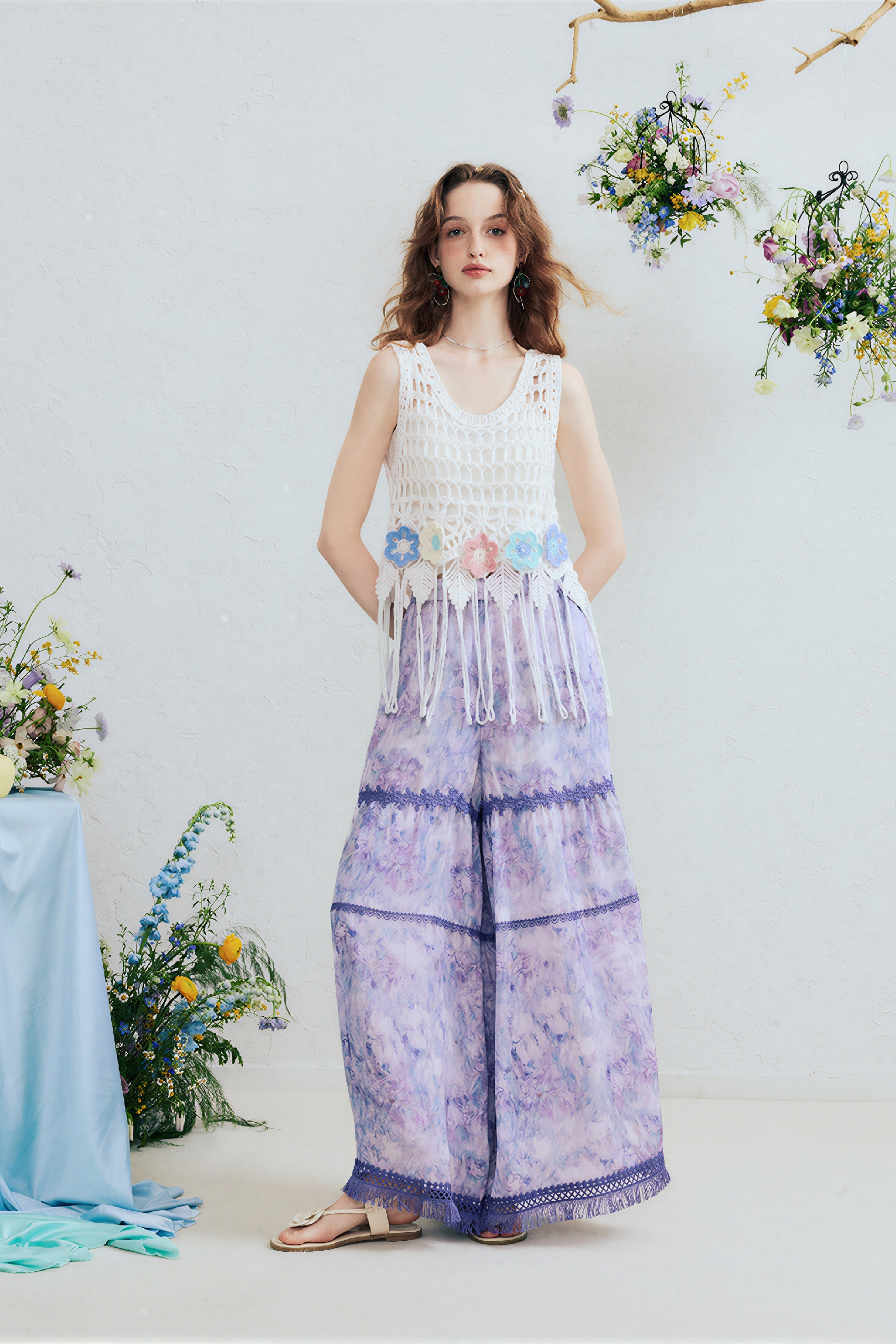 Emerging Artists Series Cutout Sleeveless Top