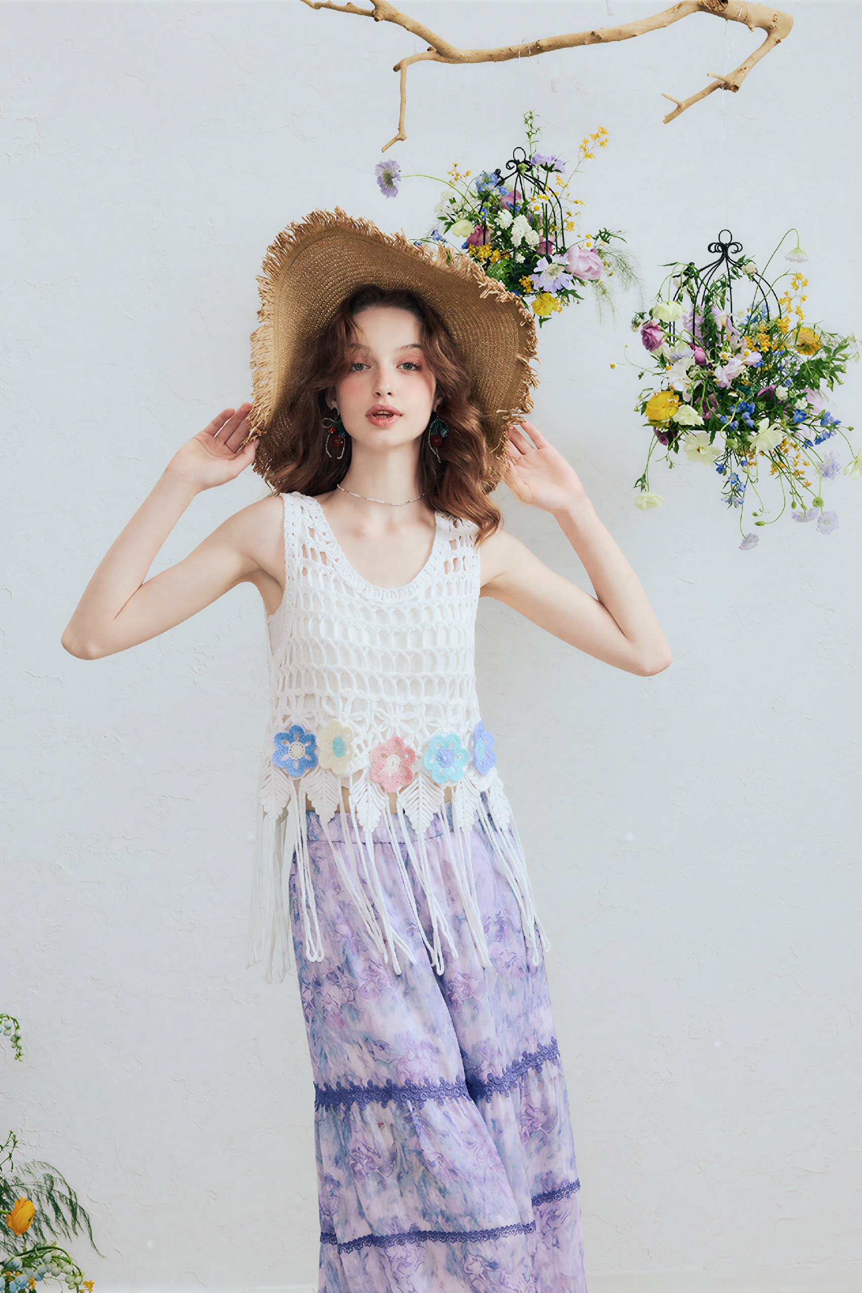 Emerging Artists Series Cutout Sleeveless Top