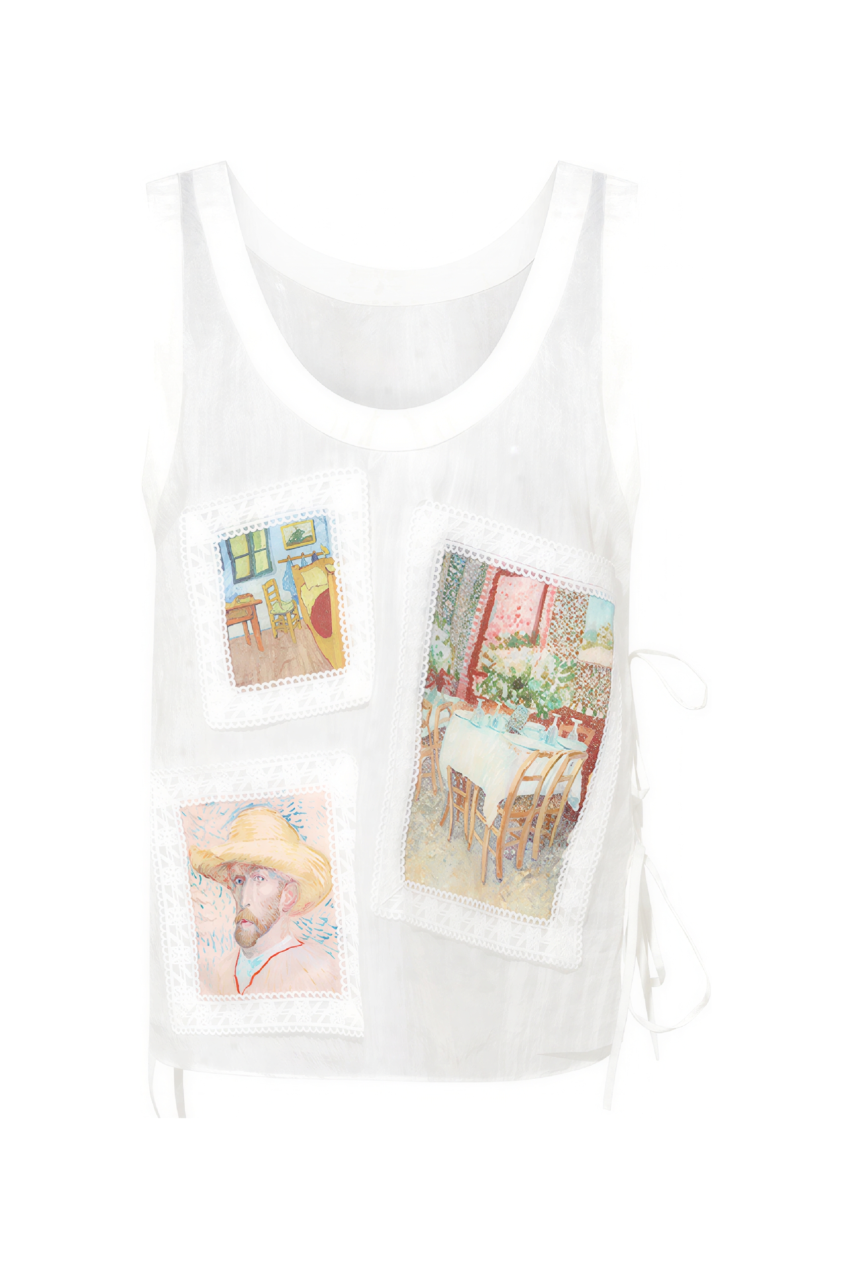 Printed Appliqué Embroidered Lace Vest