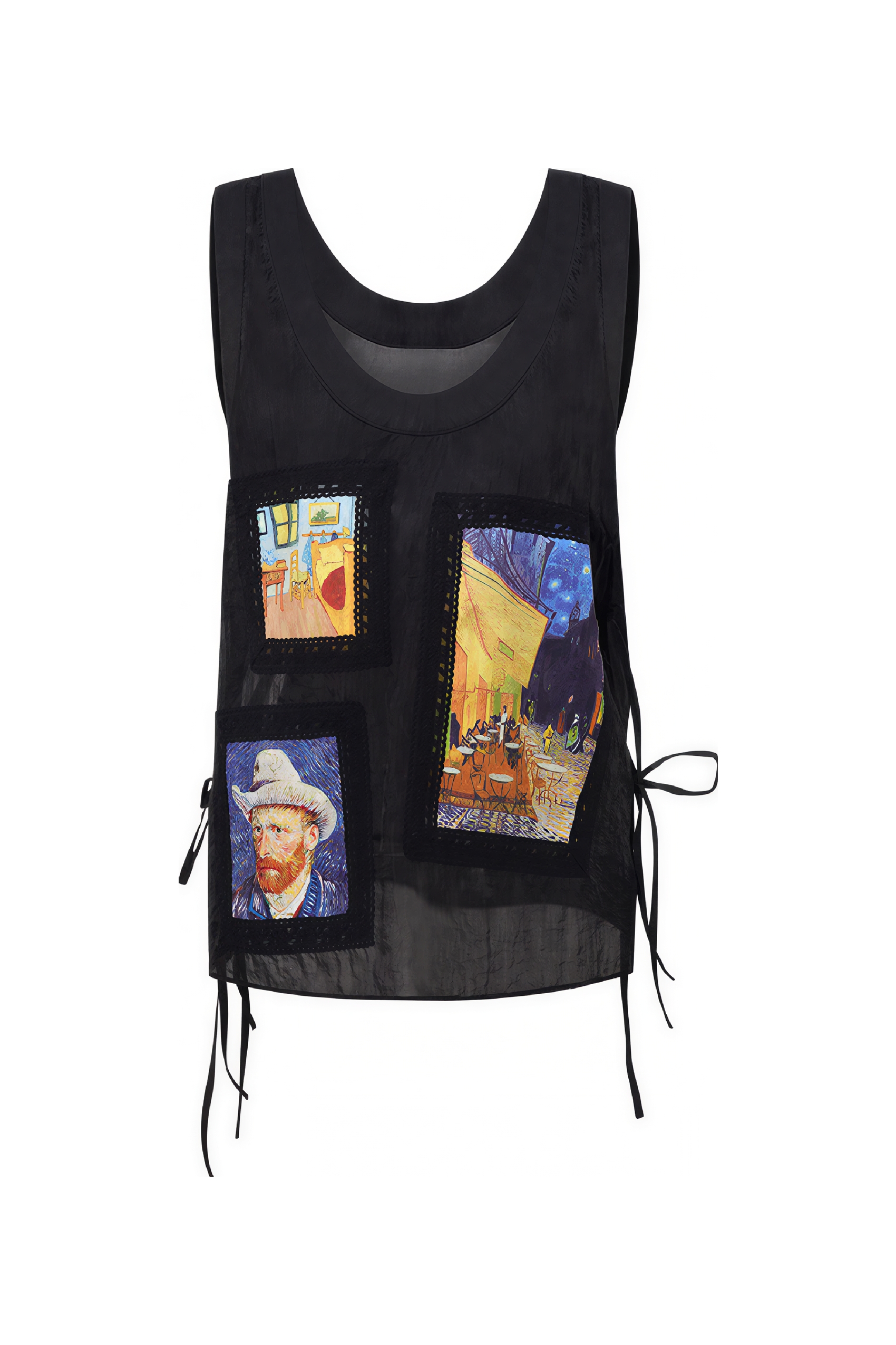 Printed Appliqué Embroidered Lace Vest