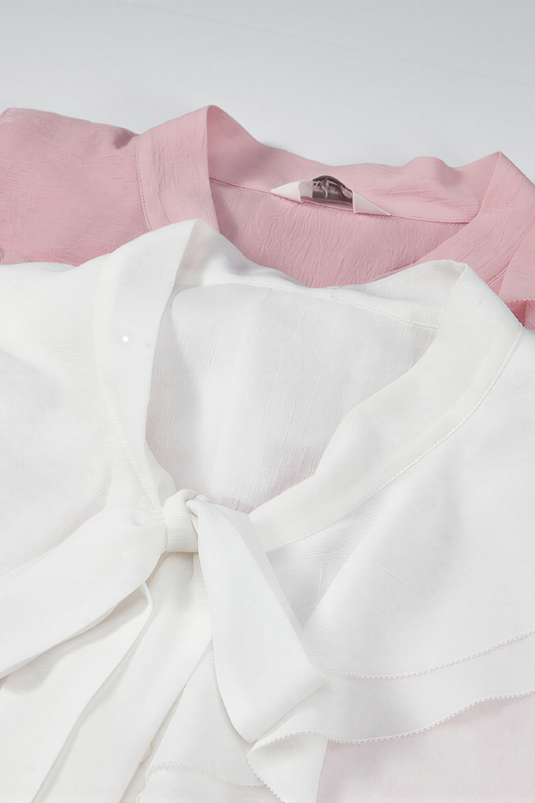 White French Ruffle Chiffon Blouse-LYONSENS