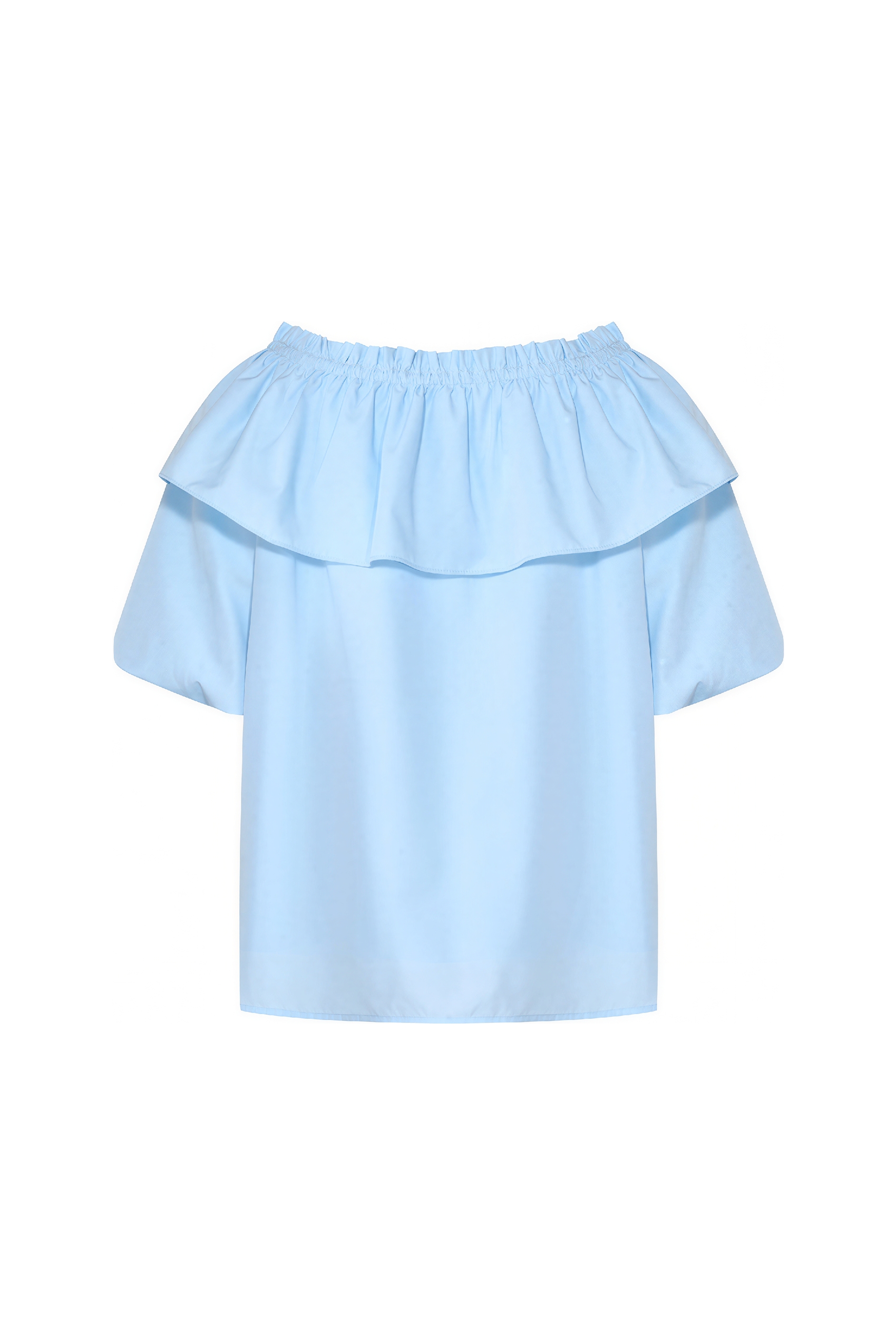 White Ruffle-Detail Shirt