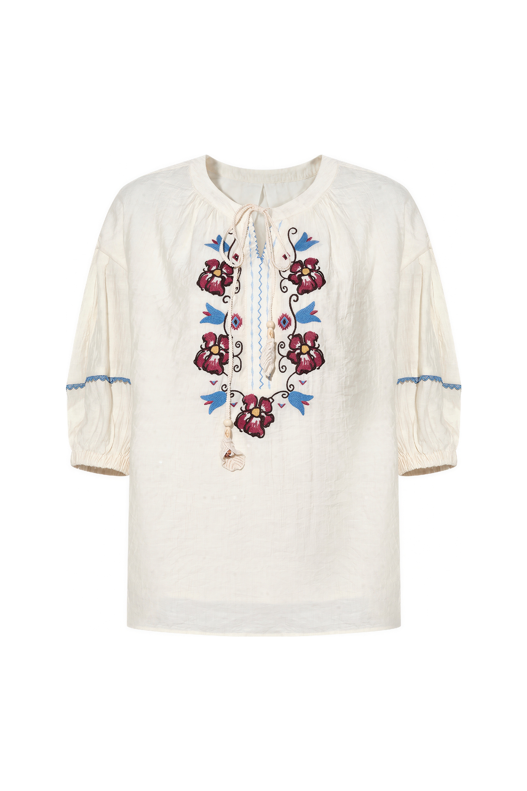 Ethnic-Inspired Relaxed Sun Shirt-LYONSENS