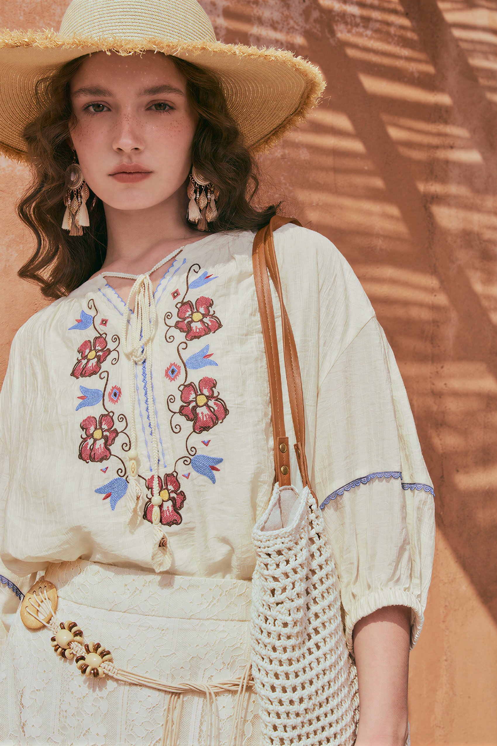 Ethnic-Inspired Relaxed Sun Shirt-LYONSENS
