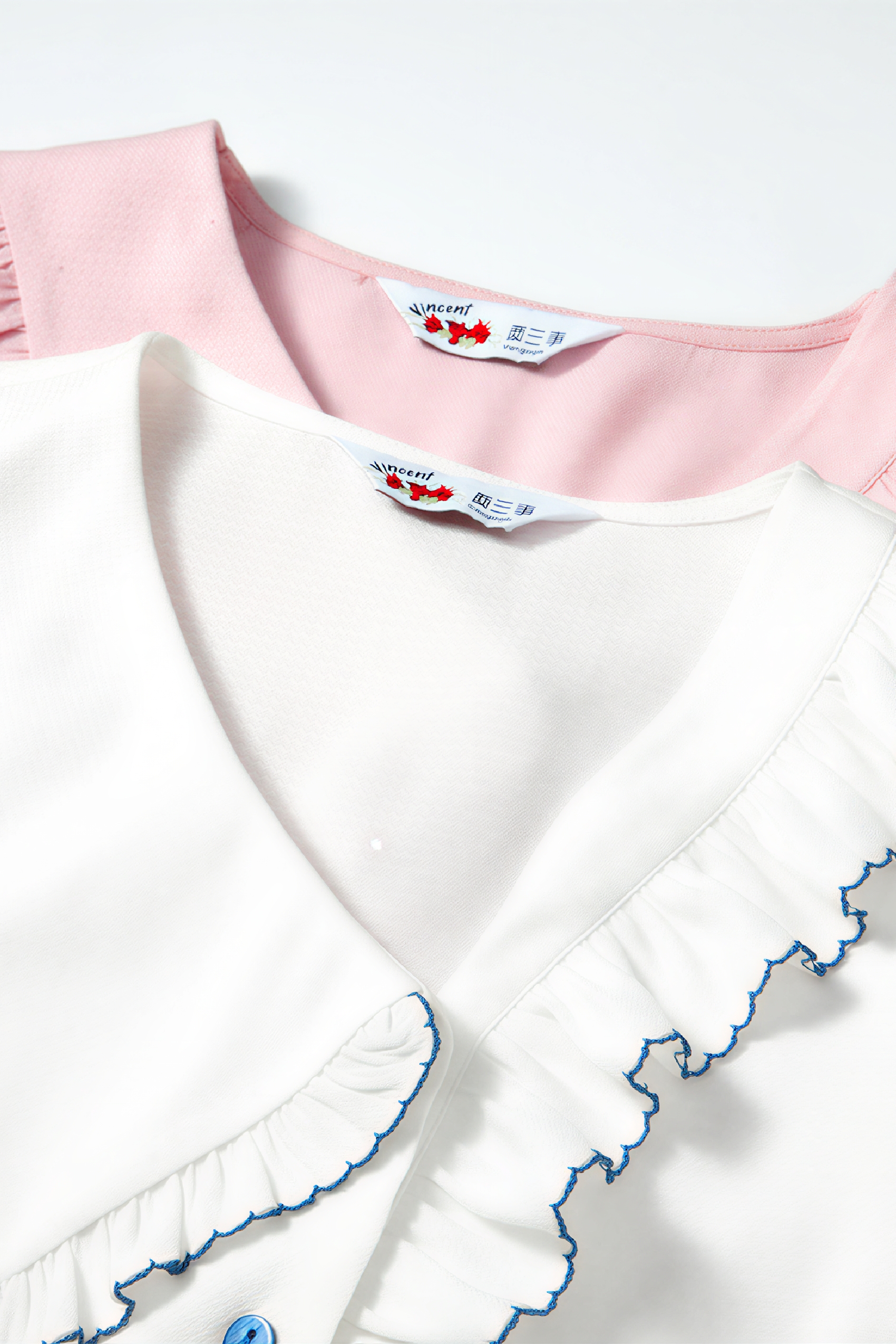 White Asymmetric Puff Sleeve Shirt