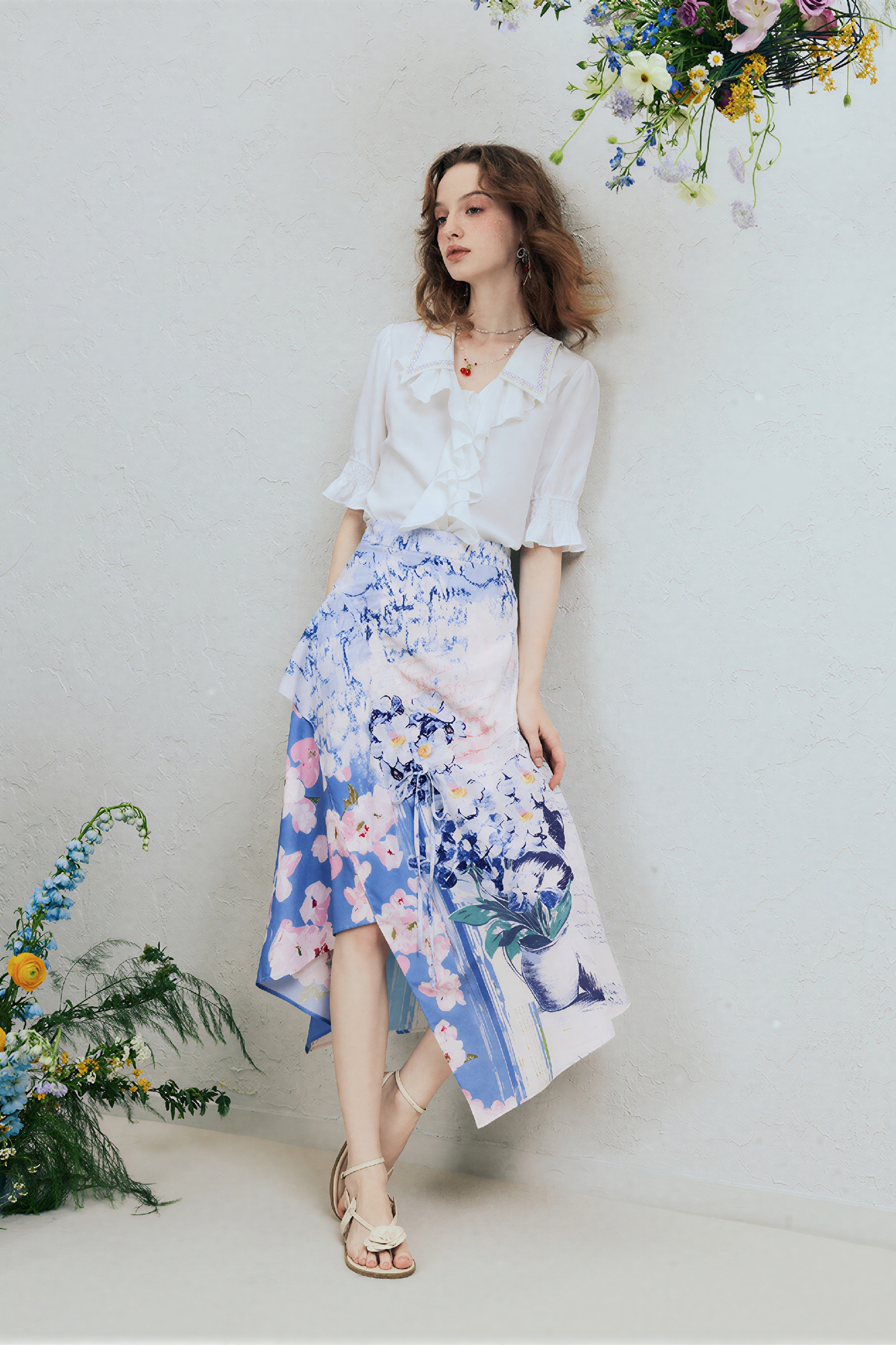 French Relaxed Drape Short-Sleeve Shirt