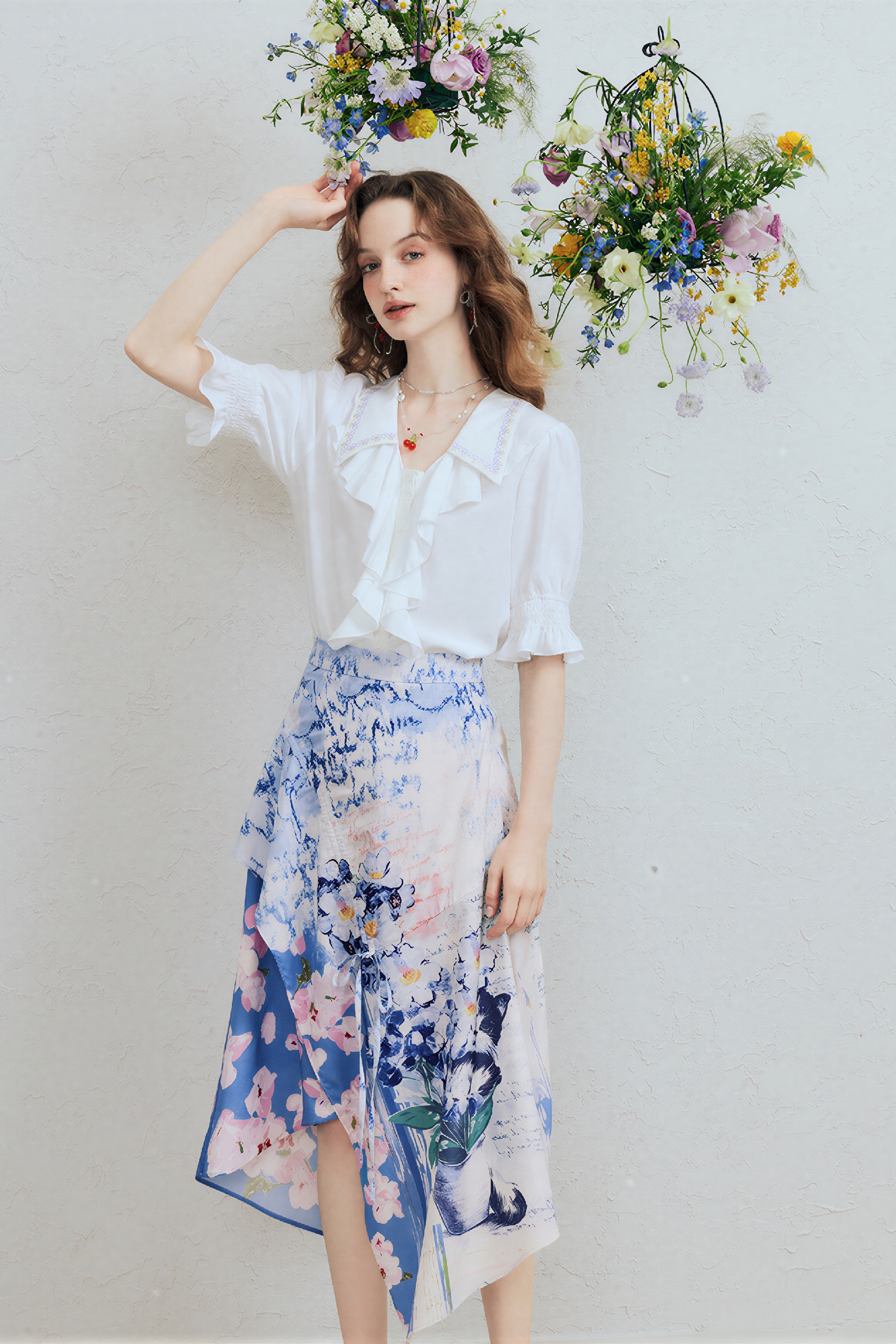 French Relaxed Drape Short-Sleeve Shirt