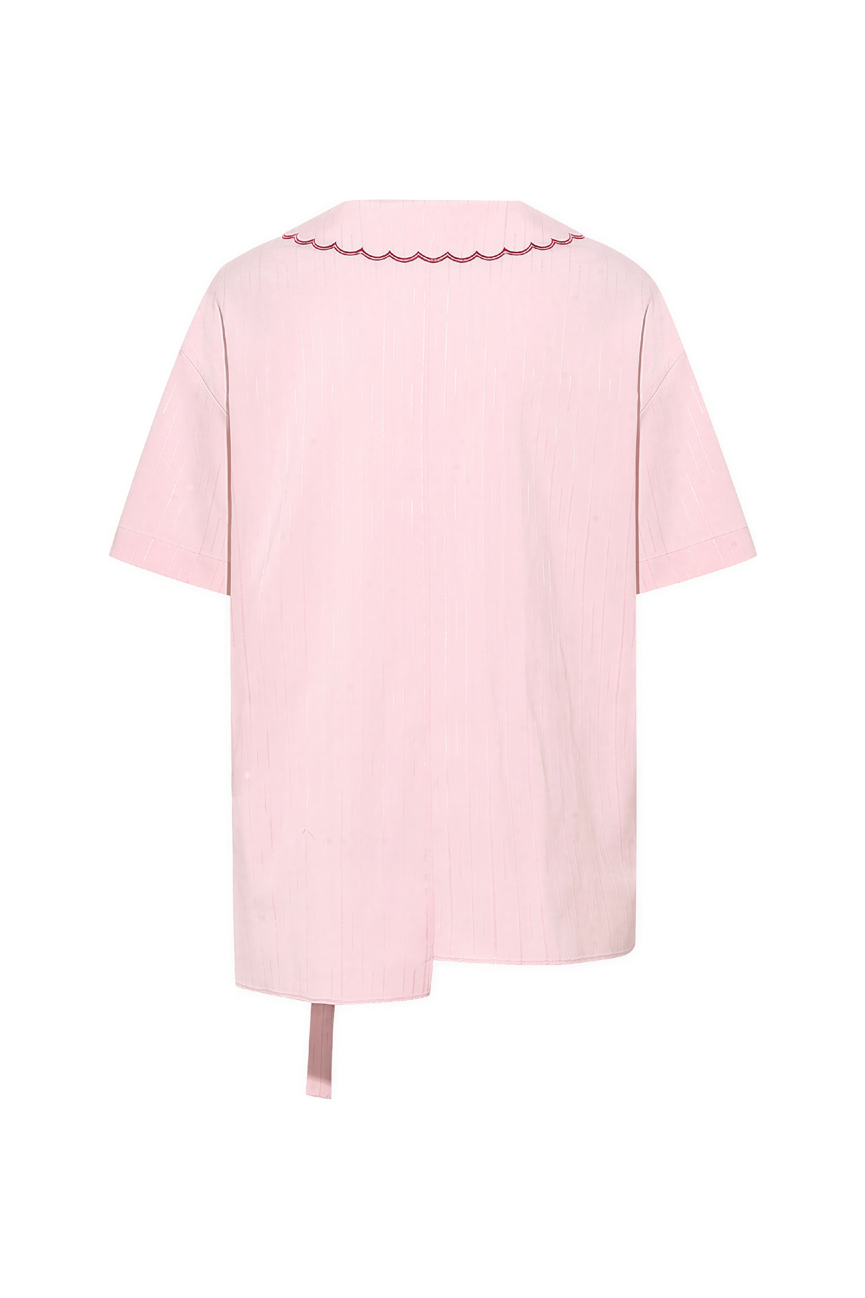 Printed Patchwork Embroidered Collared Shirt