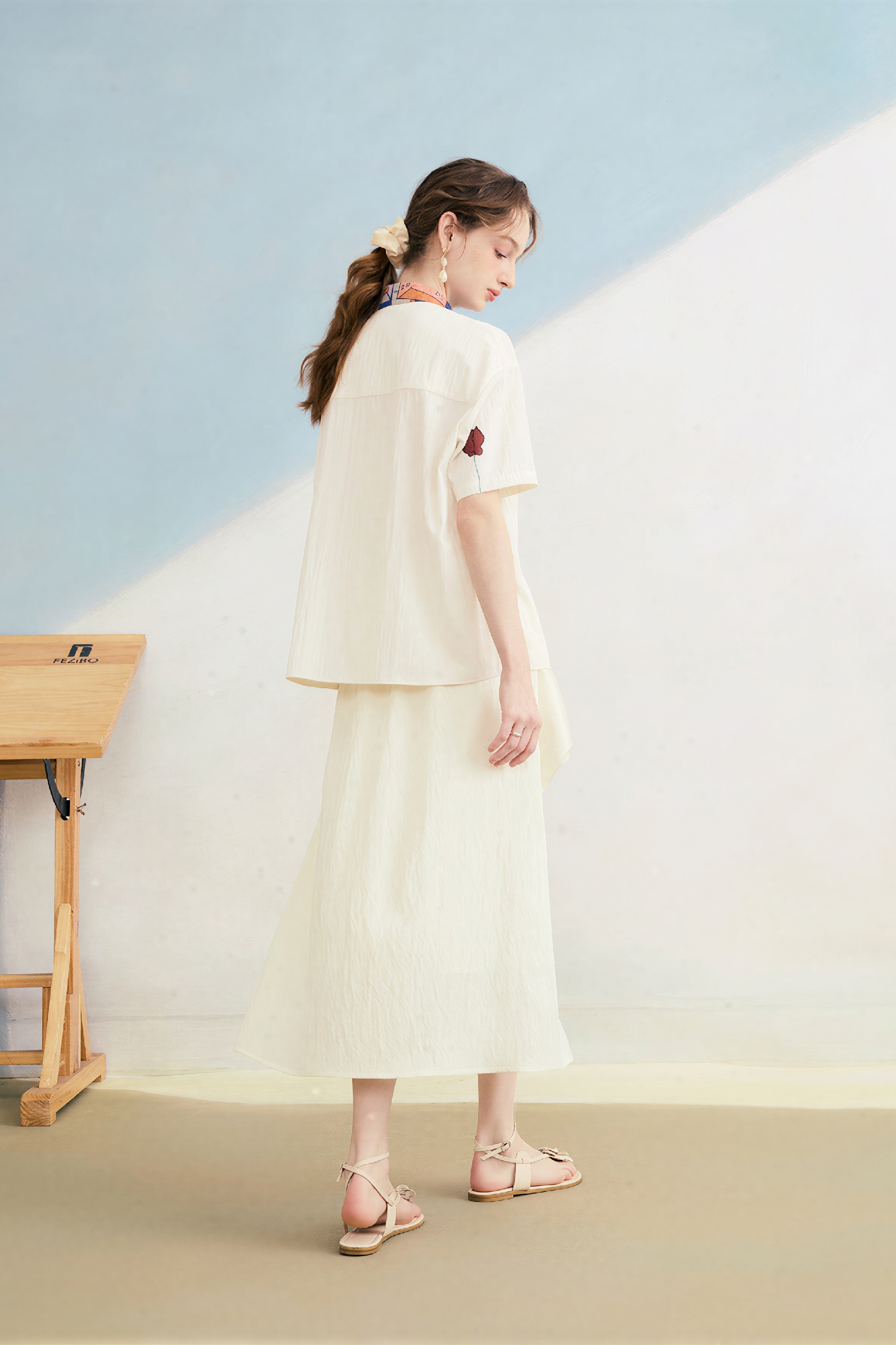 Artistic Printed Relaxed Short-Sleeve Shirt