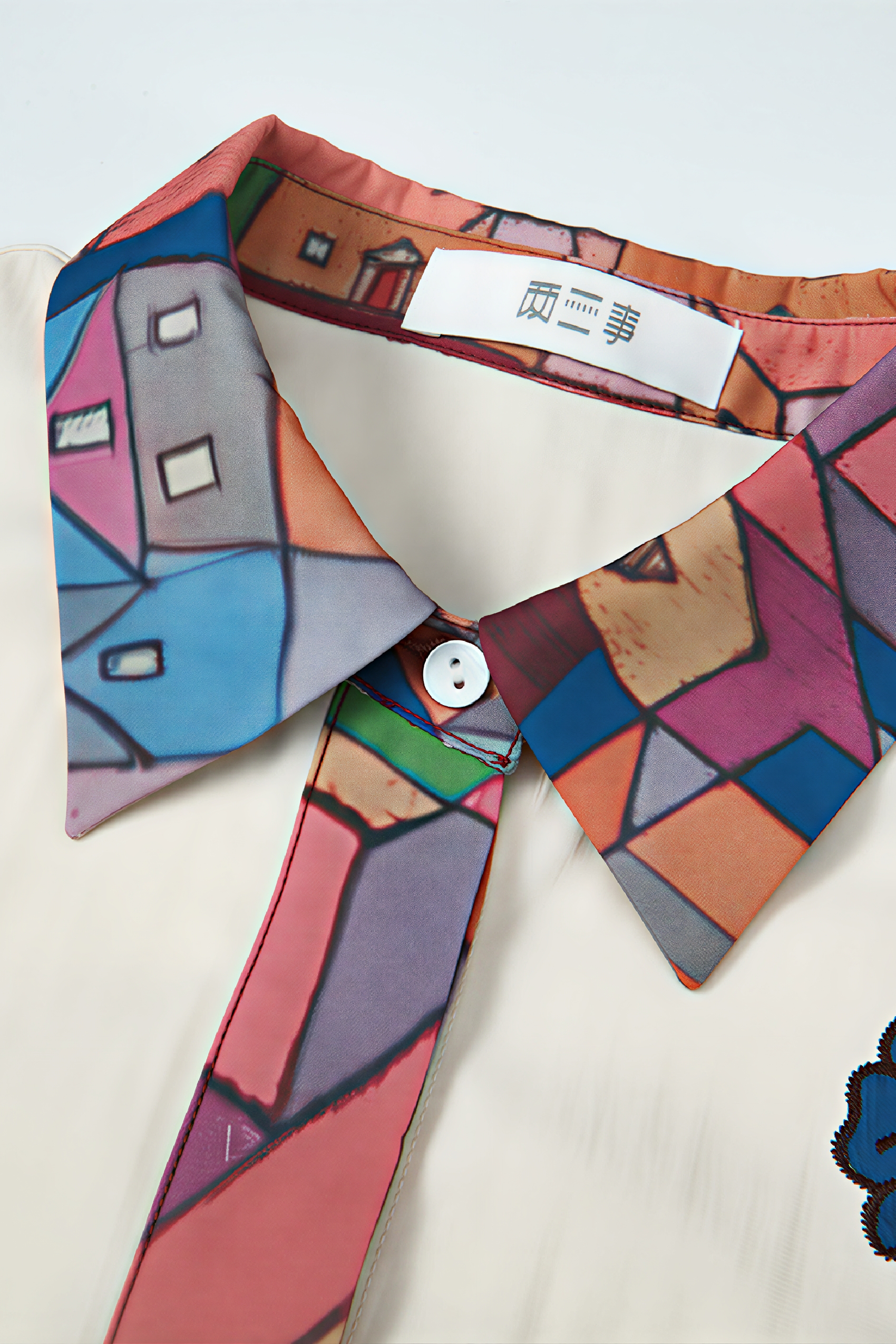 Artistic Printed Relaxed Short-Sleeve Shirt