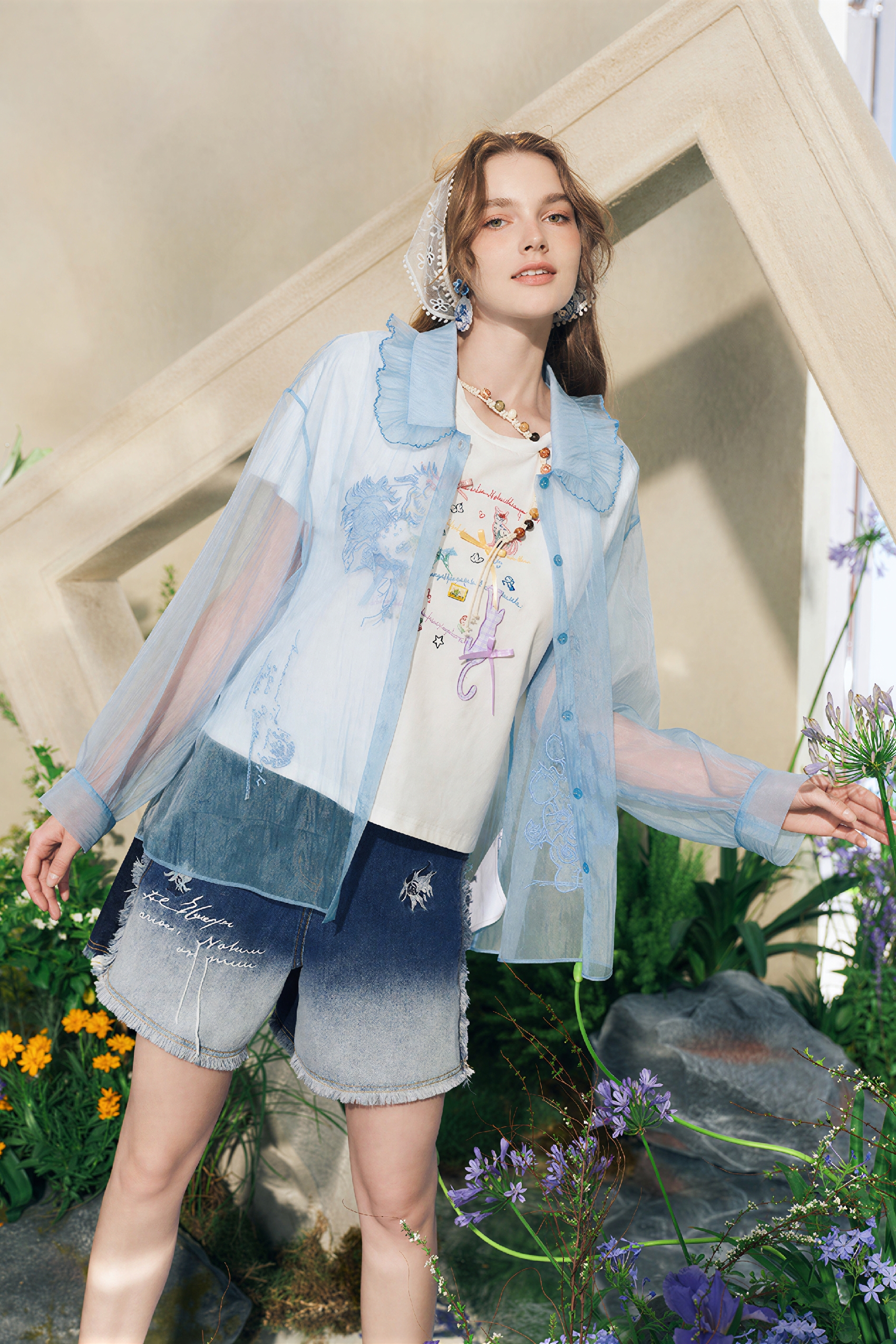 Van Gogh-Inspired Long-Sleeve Shirt