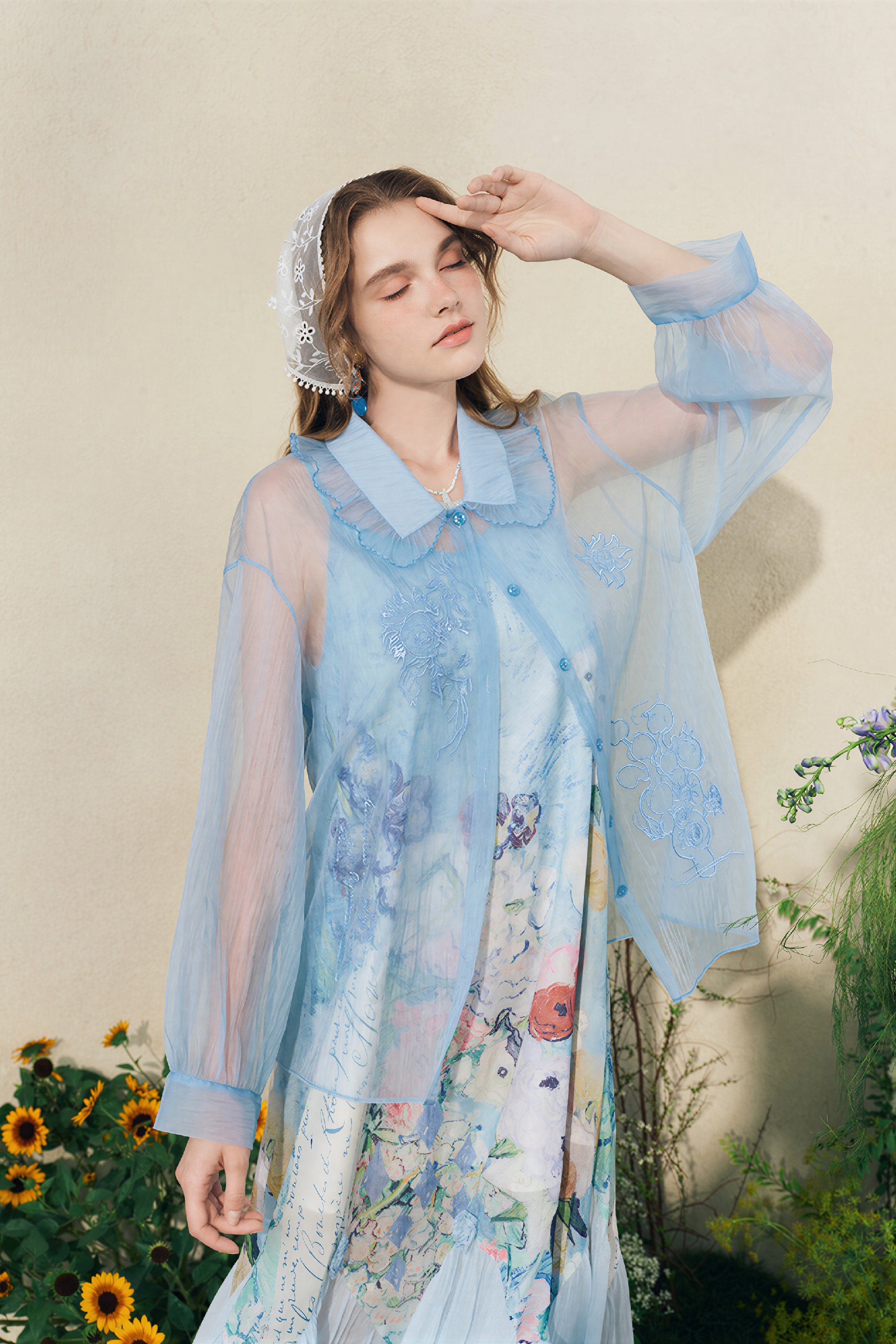 Van Gogh-Inspired Long-Sleeve Shirt