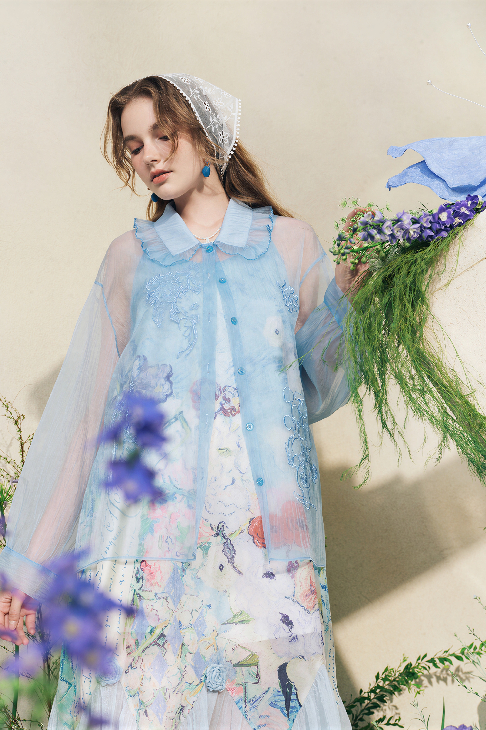 Van Gogh-Inspired Long-Sleeve Shirt