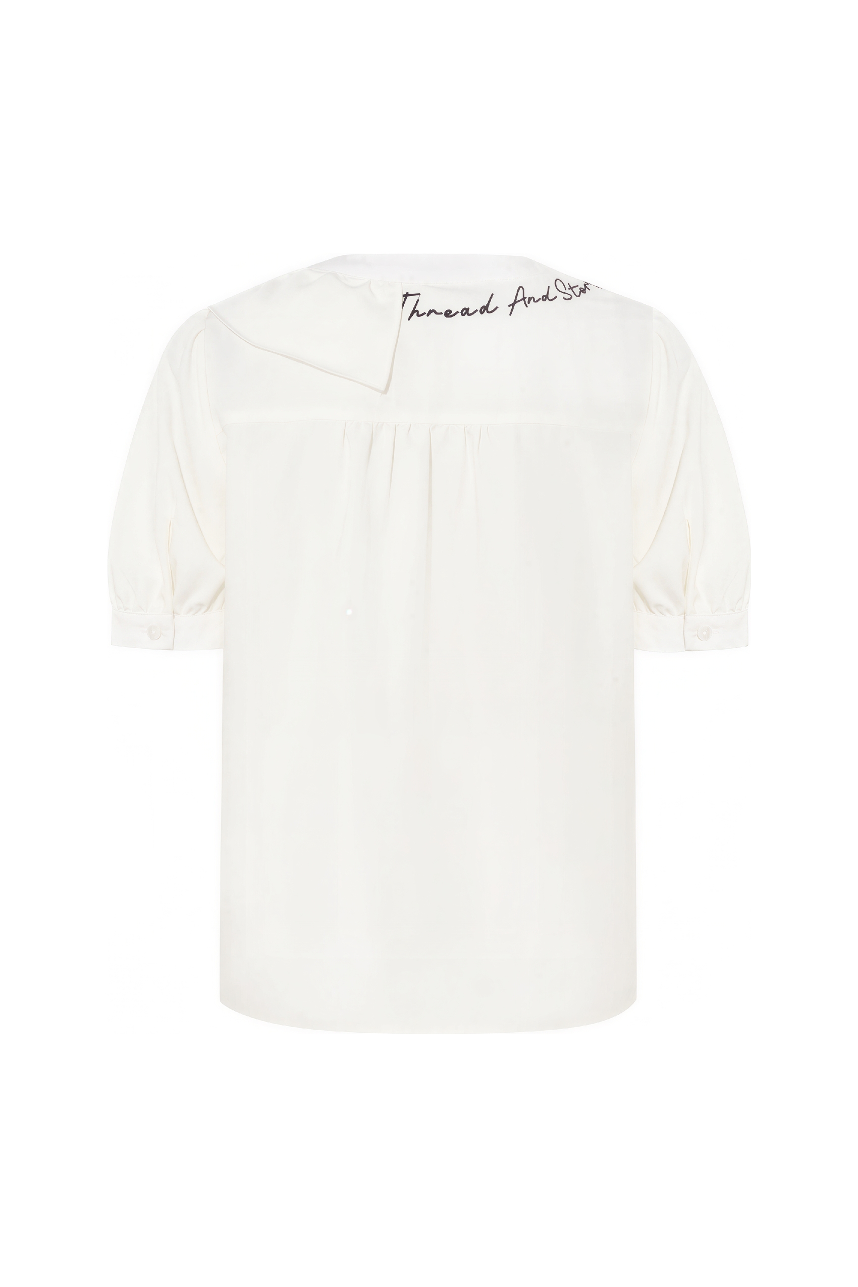 French White Embroidered Shirt