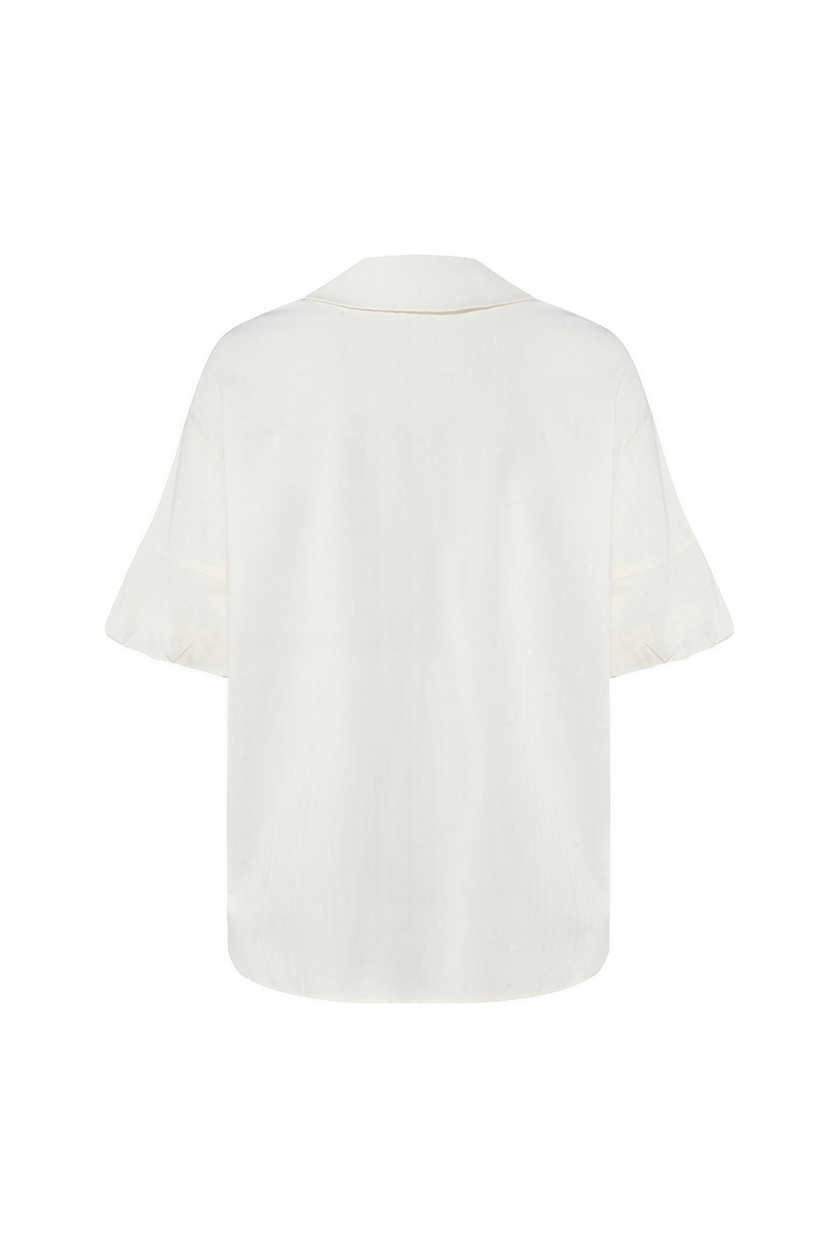 Blue French Collar Short-Sleeve Shirt-LYONSENS