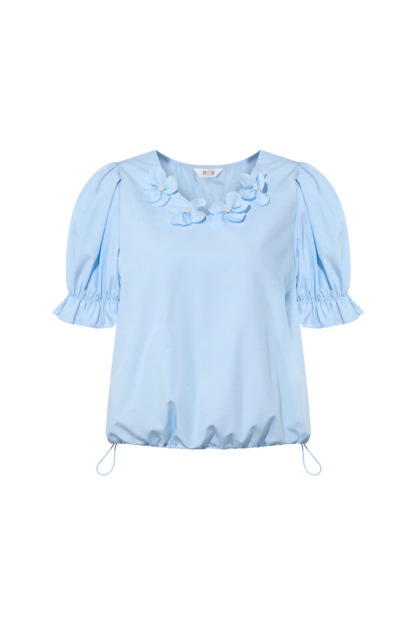 Waist-Detail Designer Short-Sleeve Shirt-LYONSENS