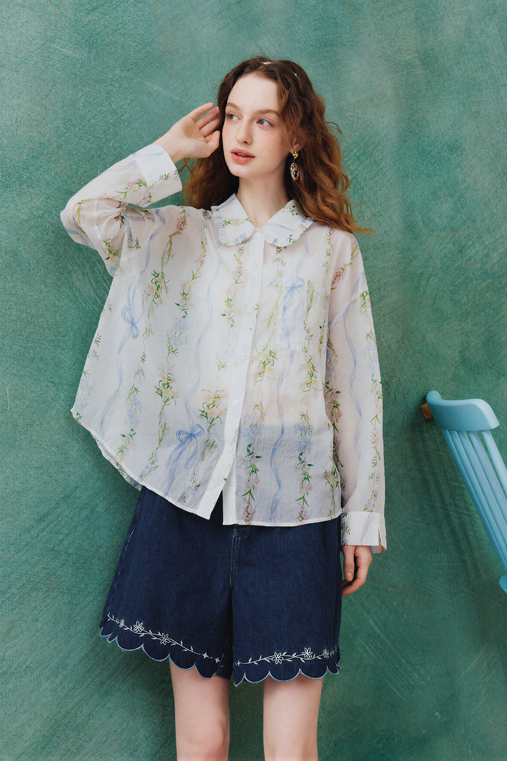 Vintage Relaxed-Fit Printed Shirt