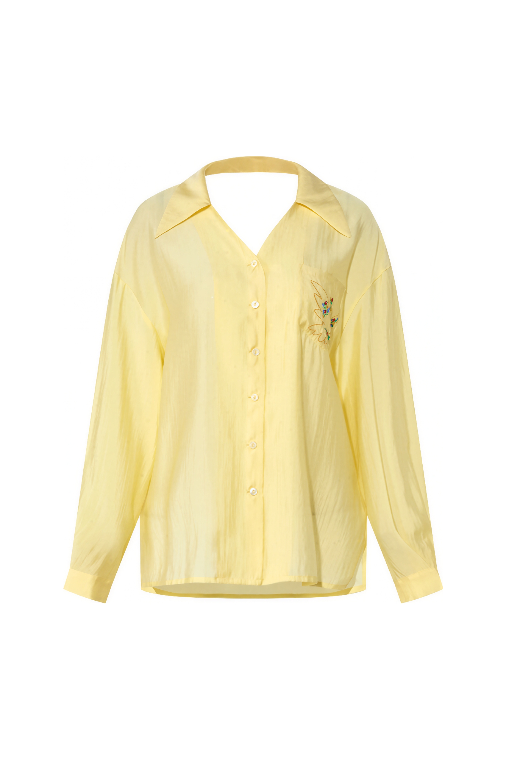 Vintage Embroidered Pocket Lightweight Shirt