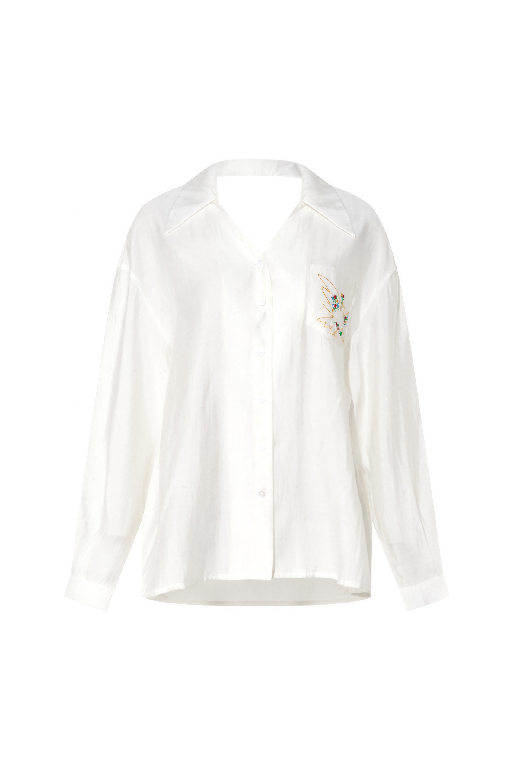 Vintage Embroidered Pocket Lightweight Shirt