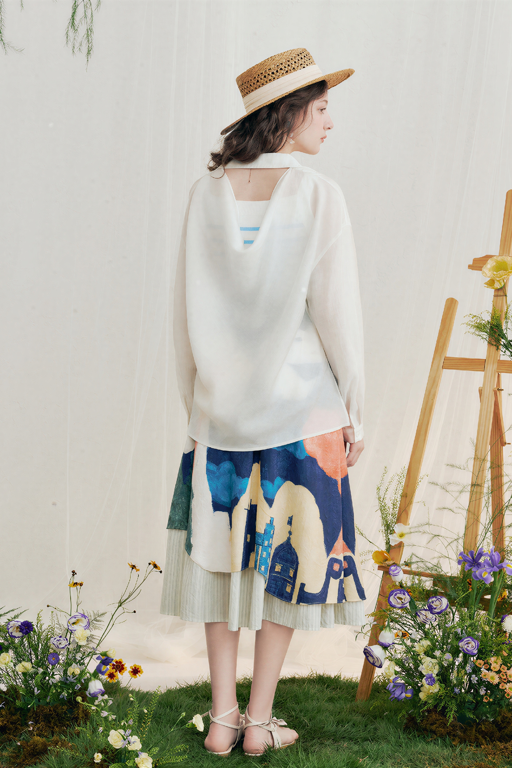 Vintage Embroidered Pocket Lightweight Shirt