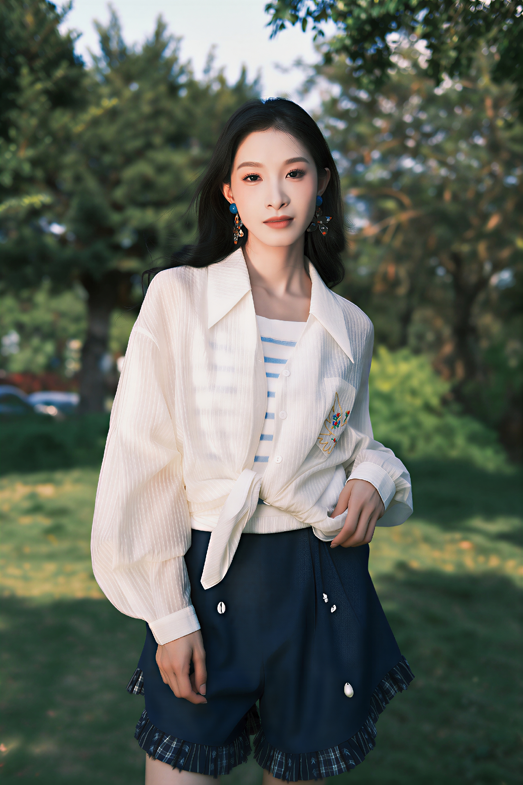 Lightweight Blue Sun-Protective Shirt