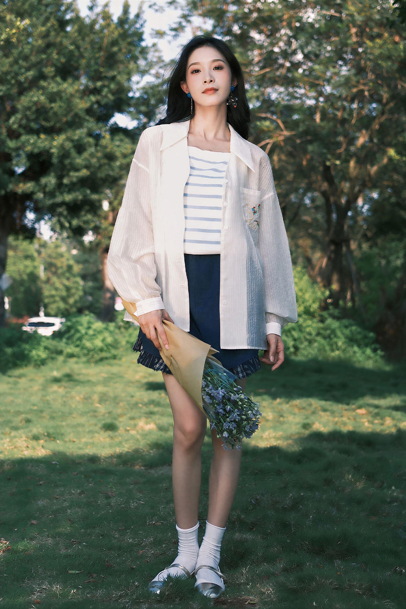 Lightweight Blue Sun-Protective Shirt