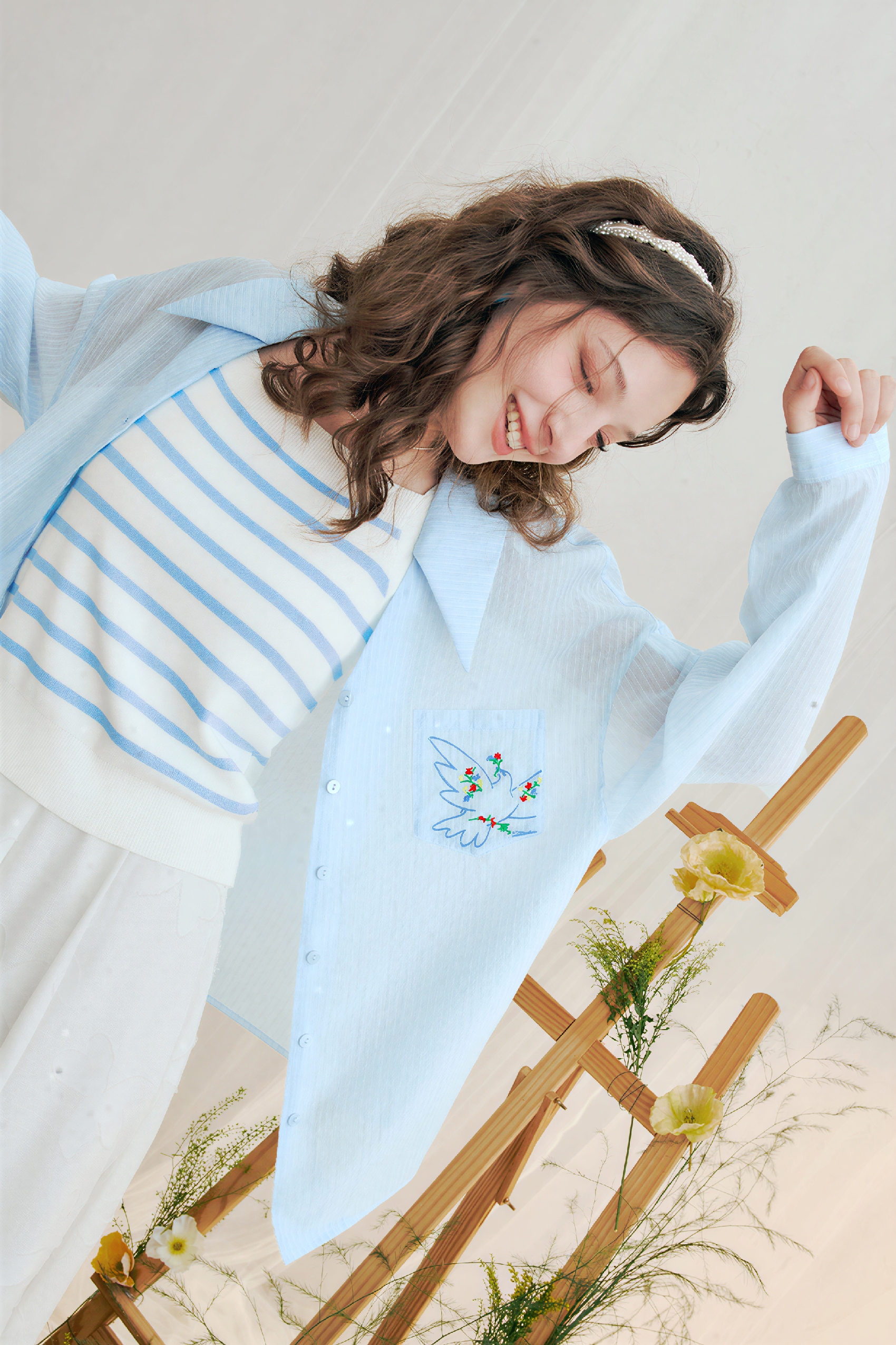 Lightweight Blue Sun-Protective Shirt