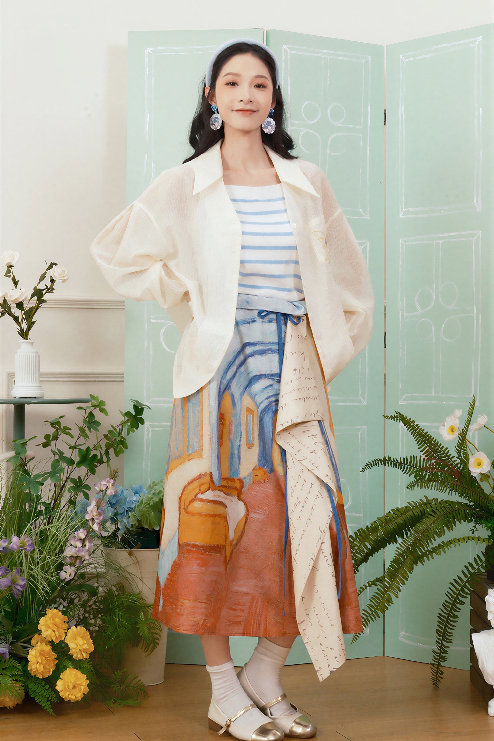 Lightweight Blue Sun-Protective Shirt