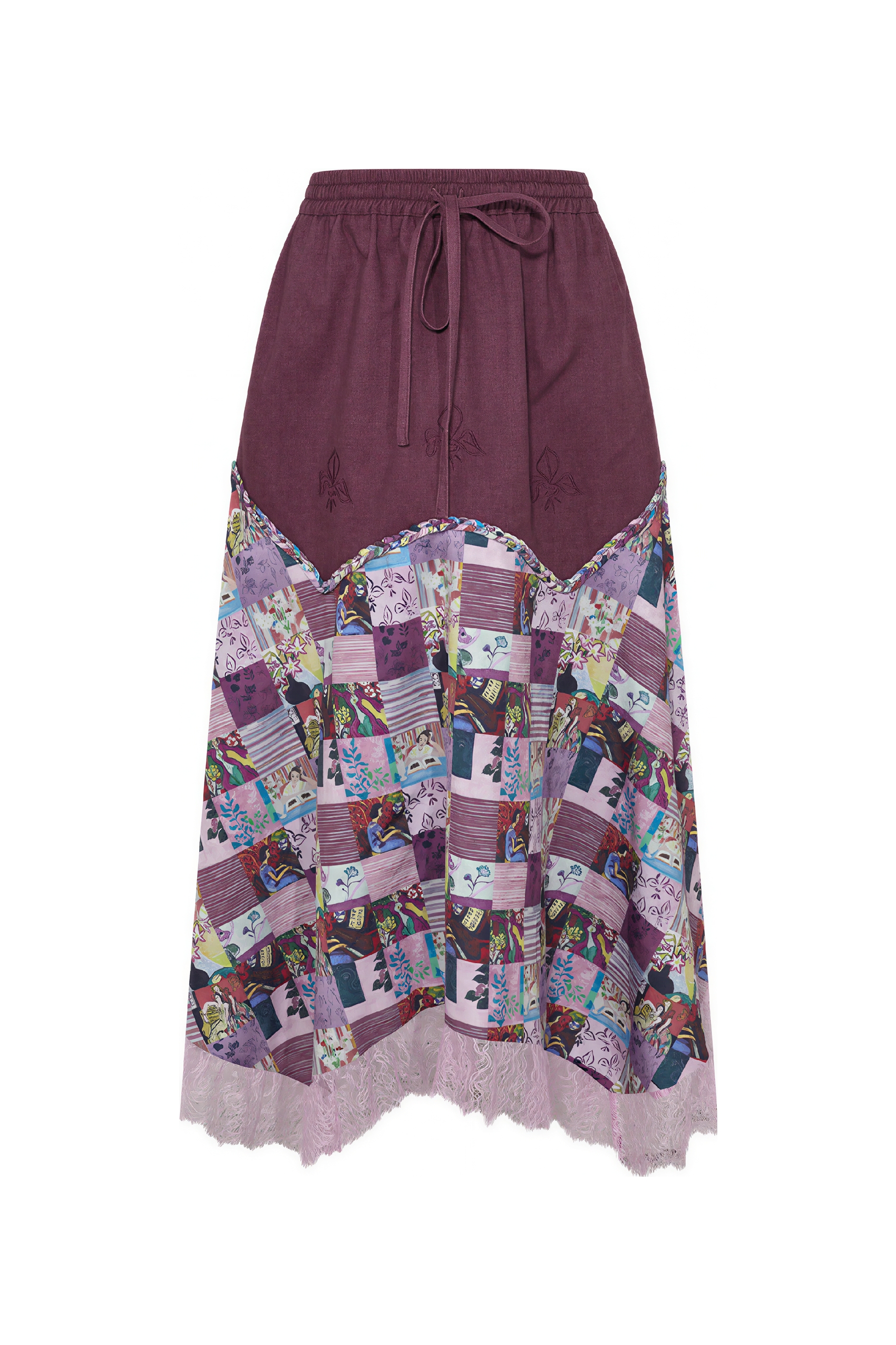 Vintage Relaxed-Fit Printed Skirt