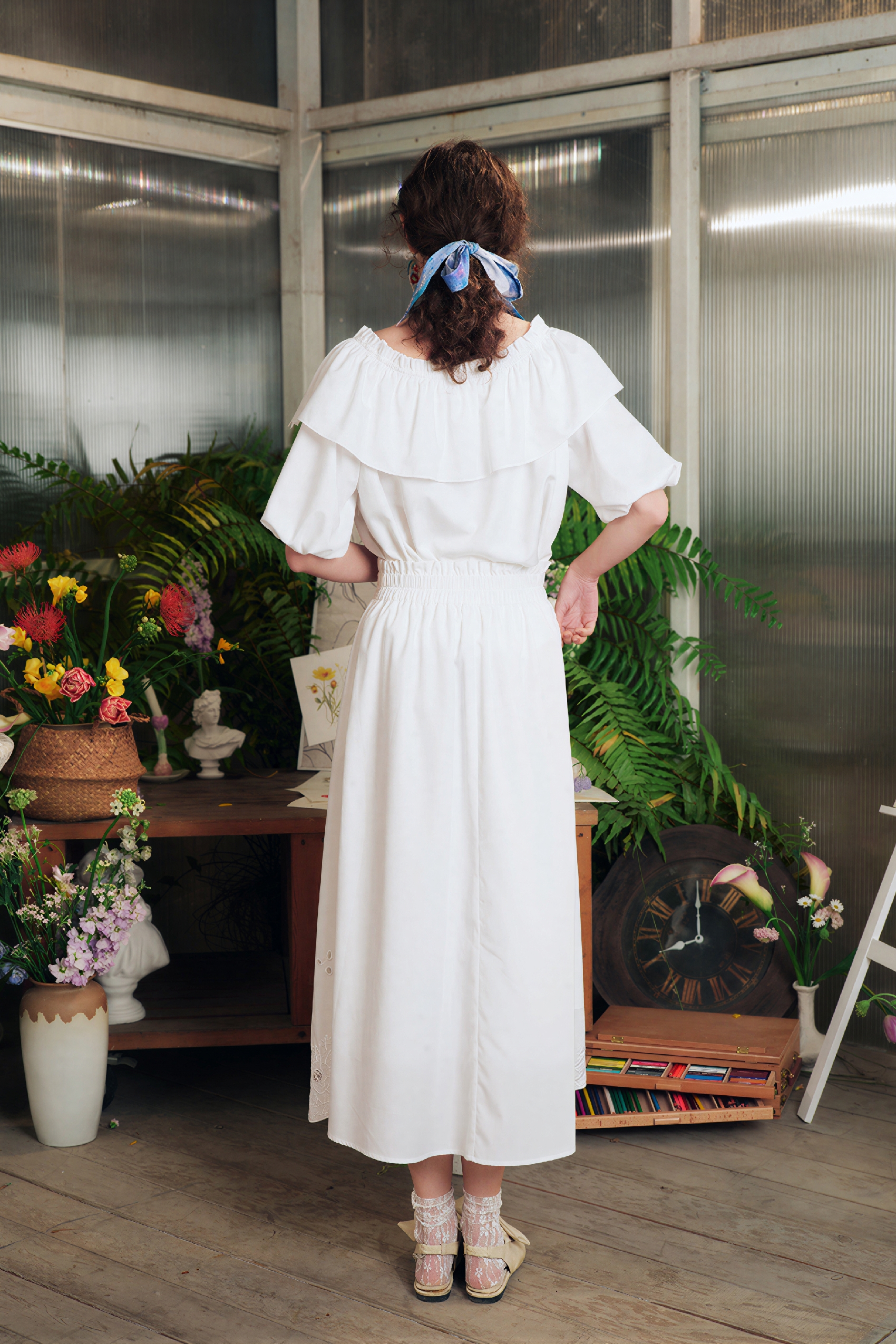 Emerging Artists Series White Openwork Skirt