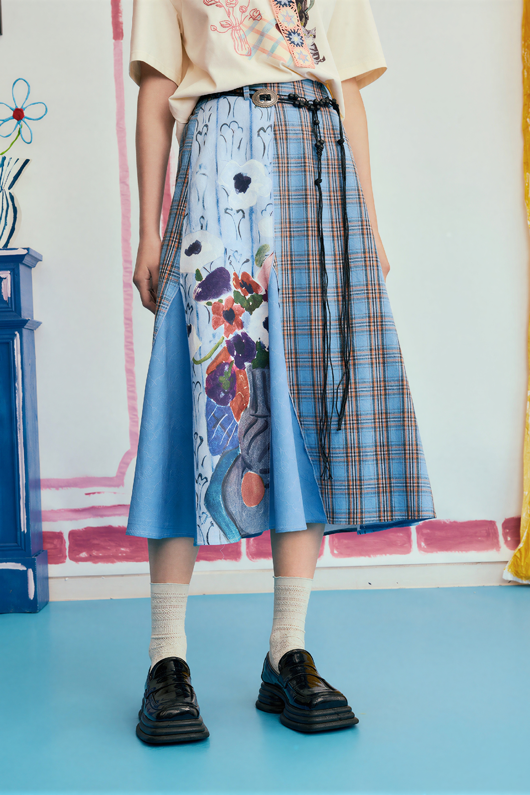 Vintage Designer Plaid Skirt