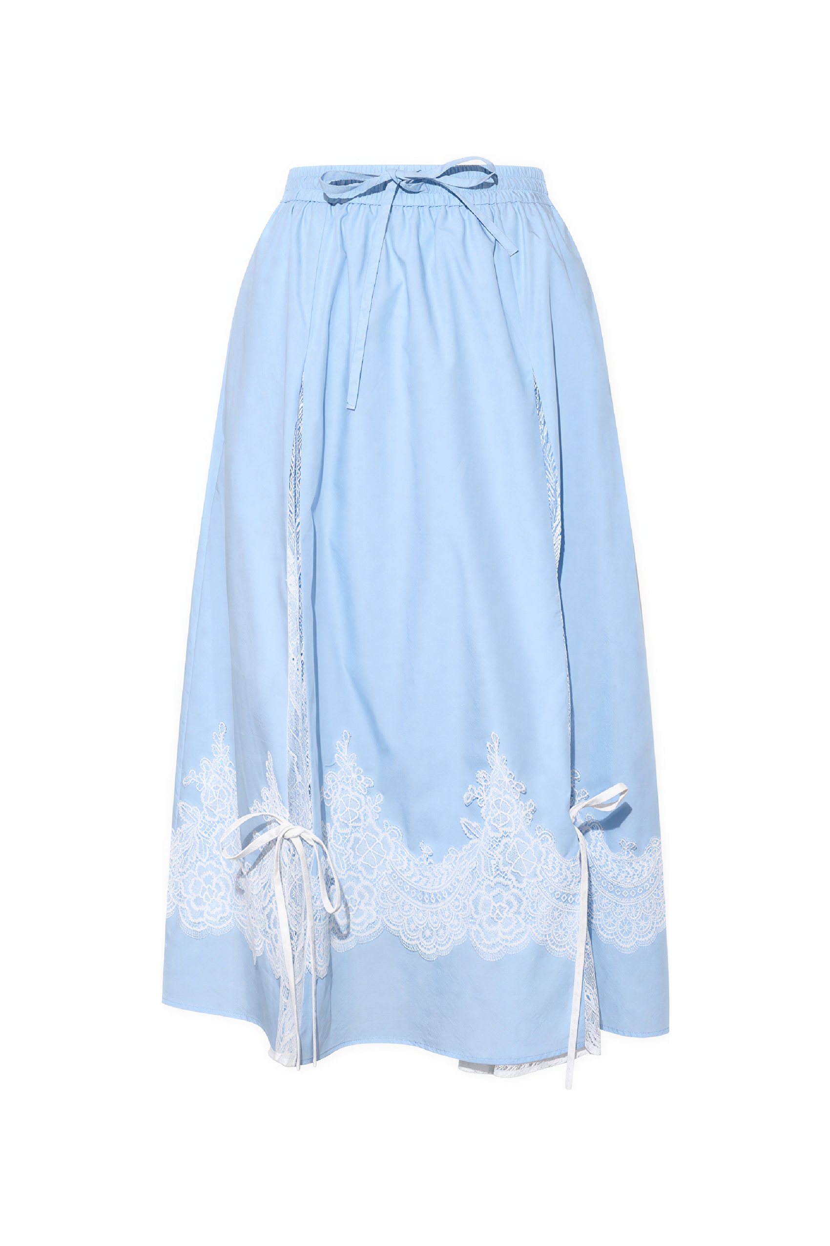 Lace Patchwork Tie-Waist A-Line Skirt | LYONSENS Women's Fashion