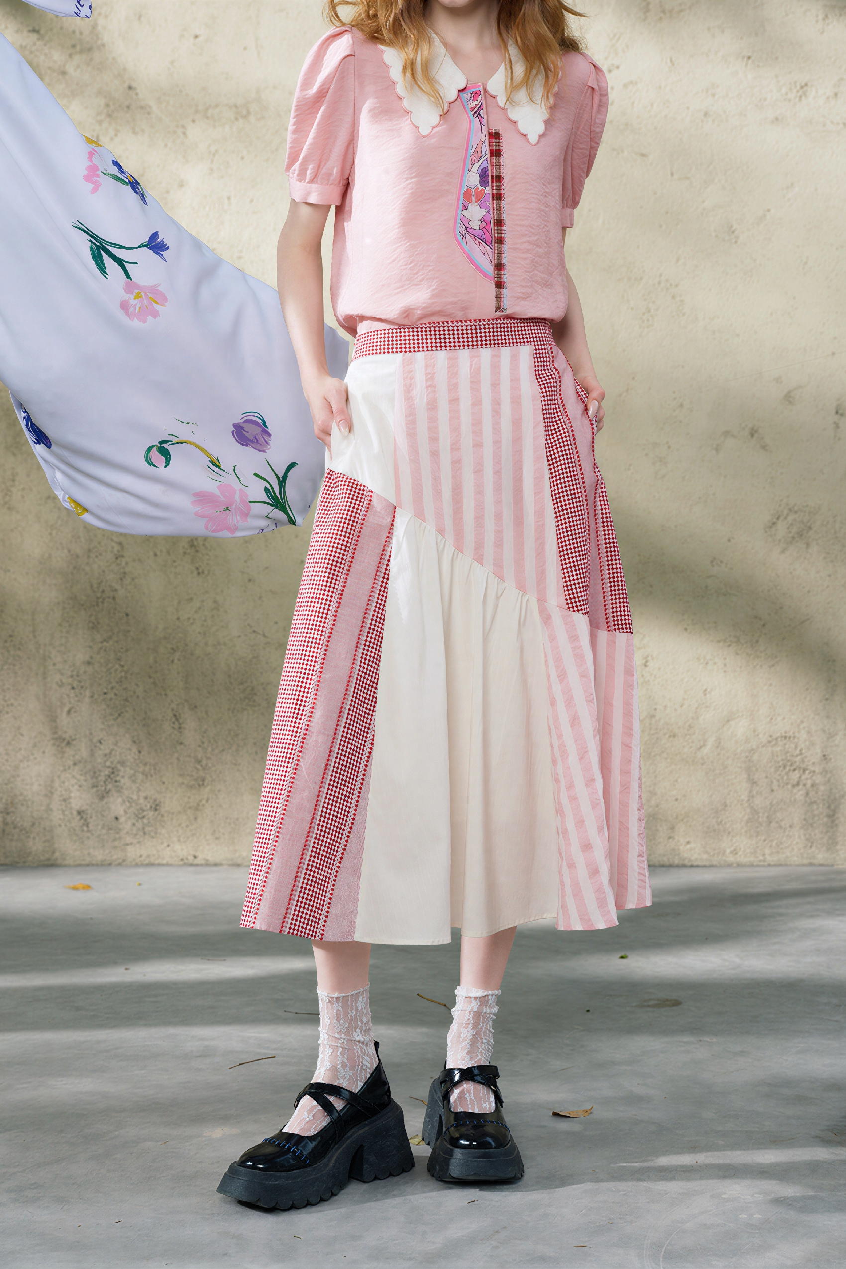 Pink Sweet Plaid Skirt