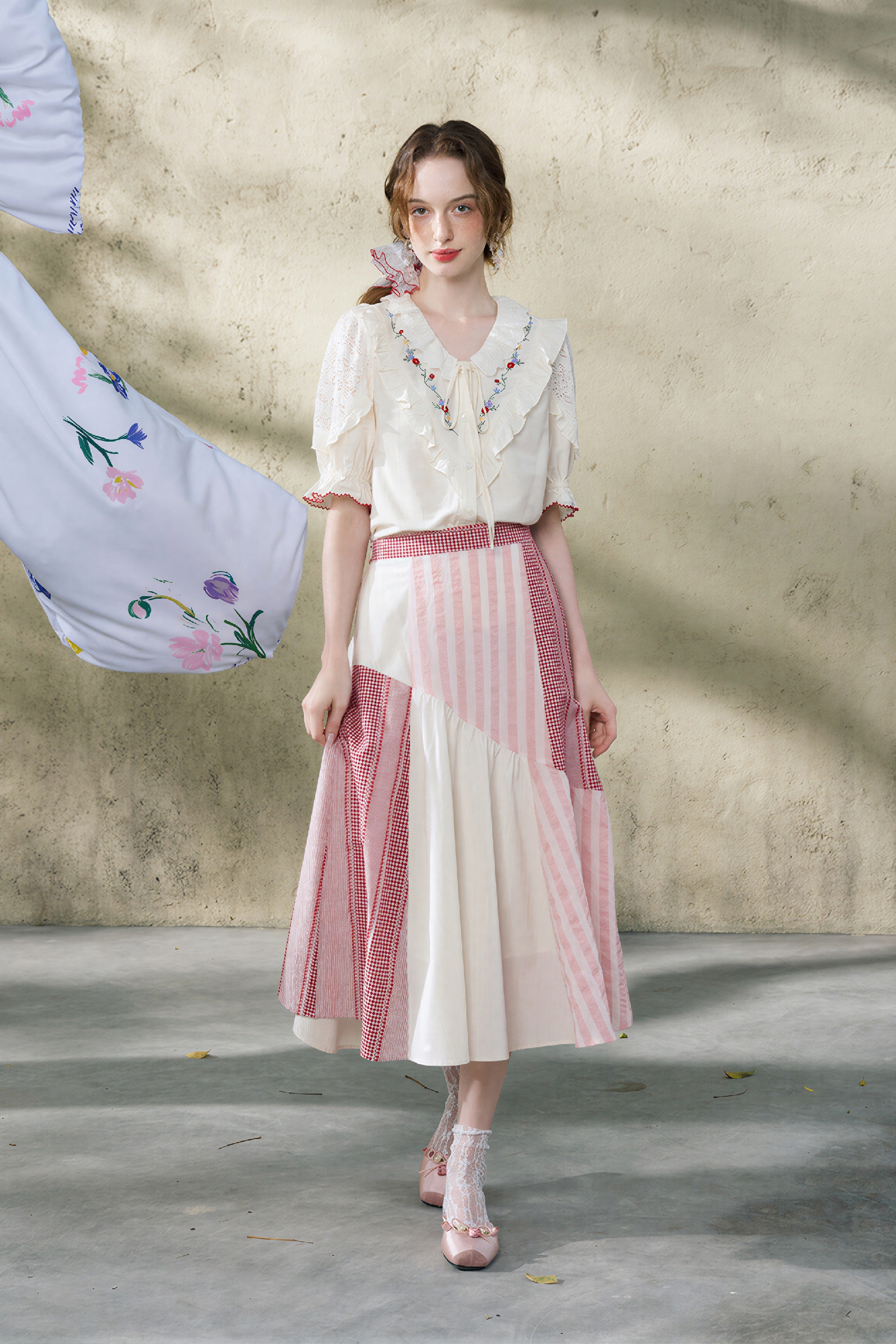 Pink Sweet Plaid Skirt-LYONSENS